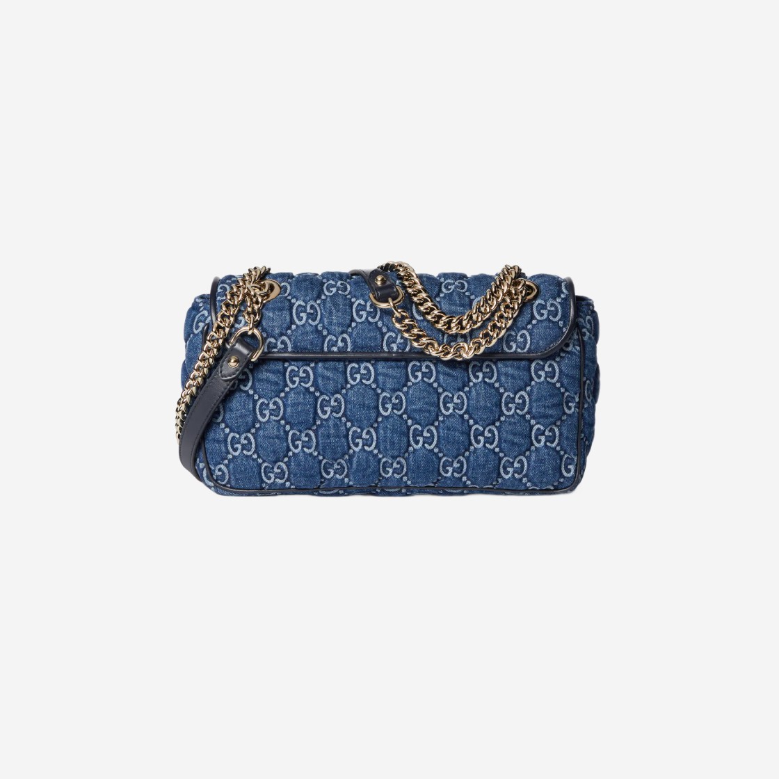 Gucci GG Marmont Small Shoulder Bag Blue Denim 상세 이미지 3