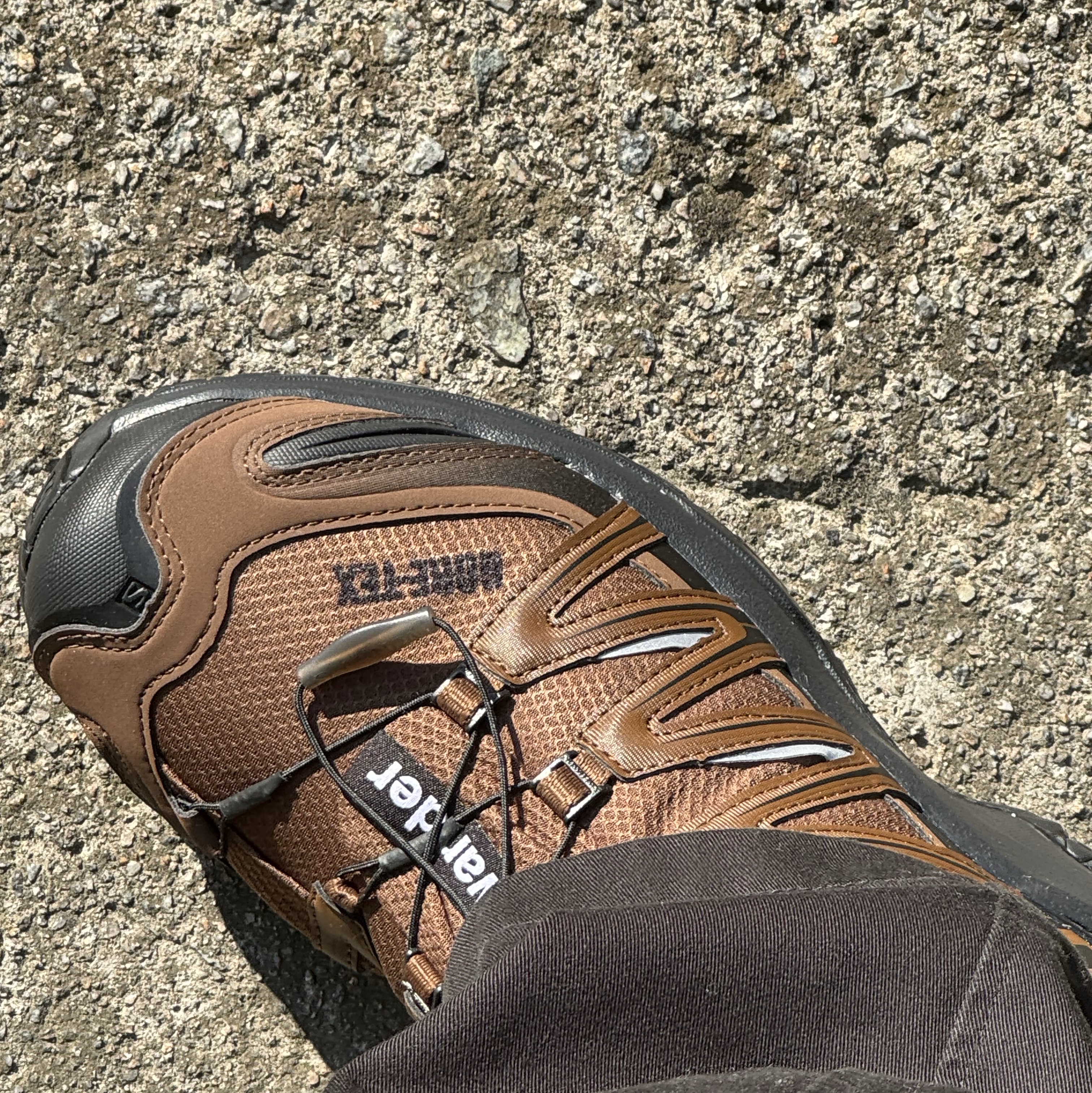 Salomon x And Wander XA Pro 3D Gore-Tex Brown 착용 스타일