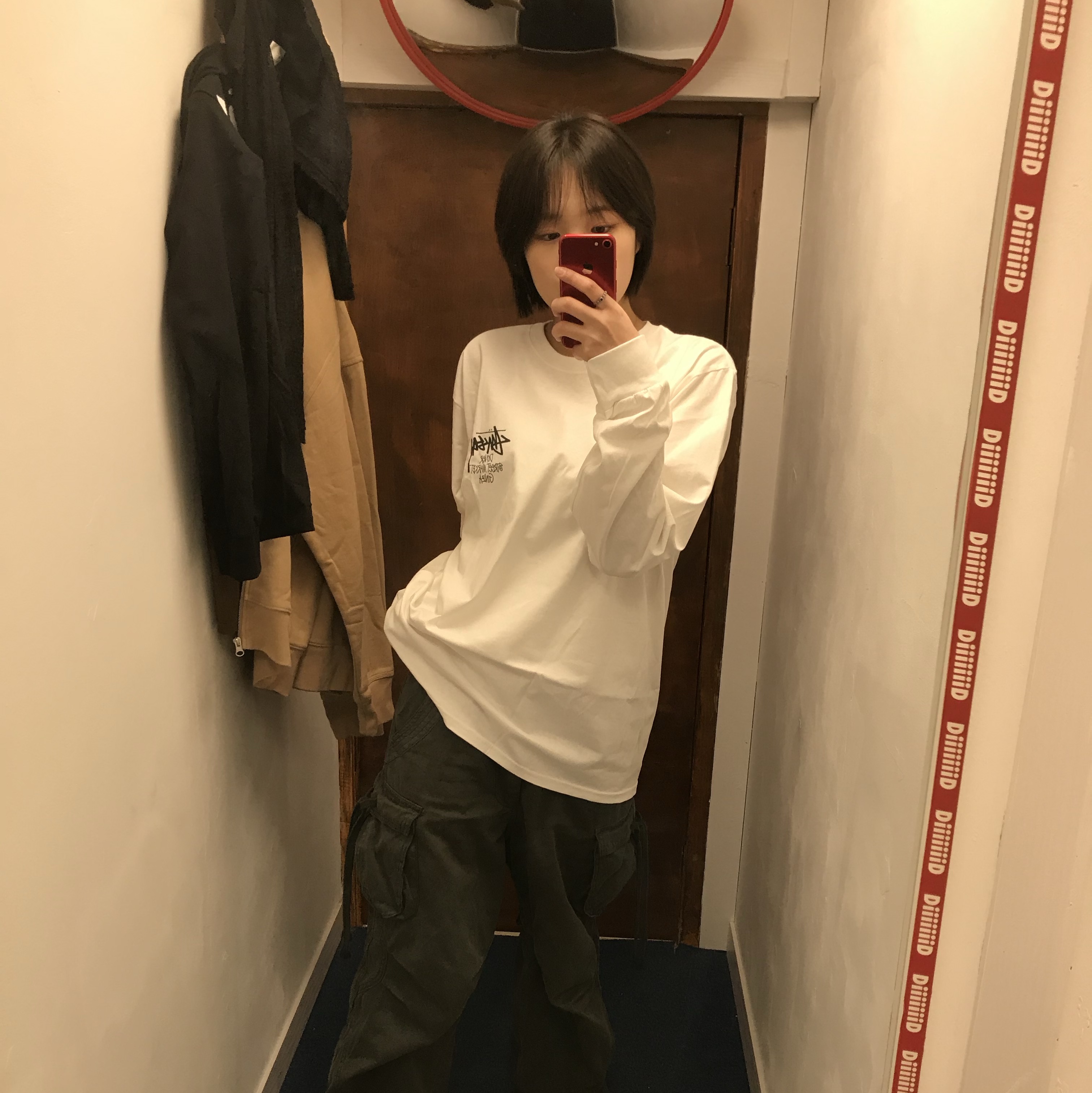 Stussy Stock DSM Ginza LS T-Shirt Black 착용 스타일 - 1