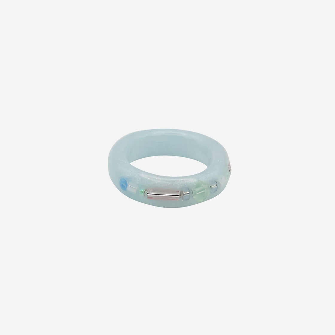 nff186 Nff Beaded Halo Ring Blue - #2