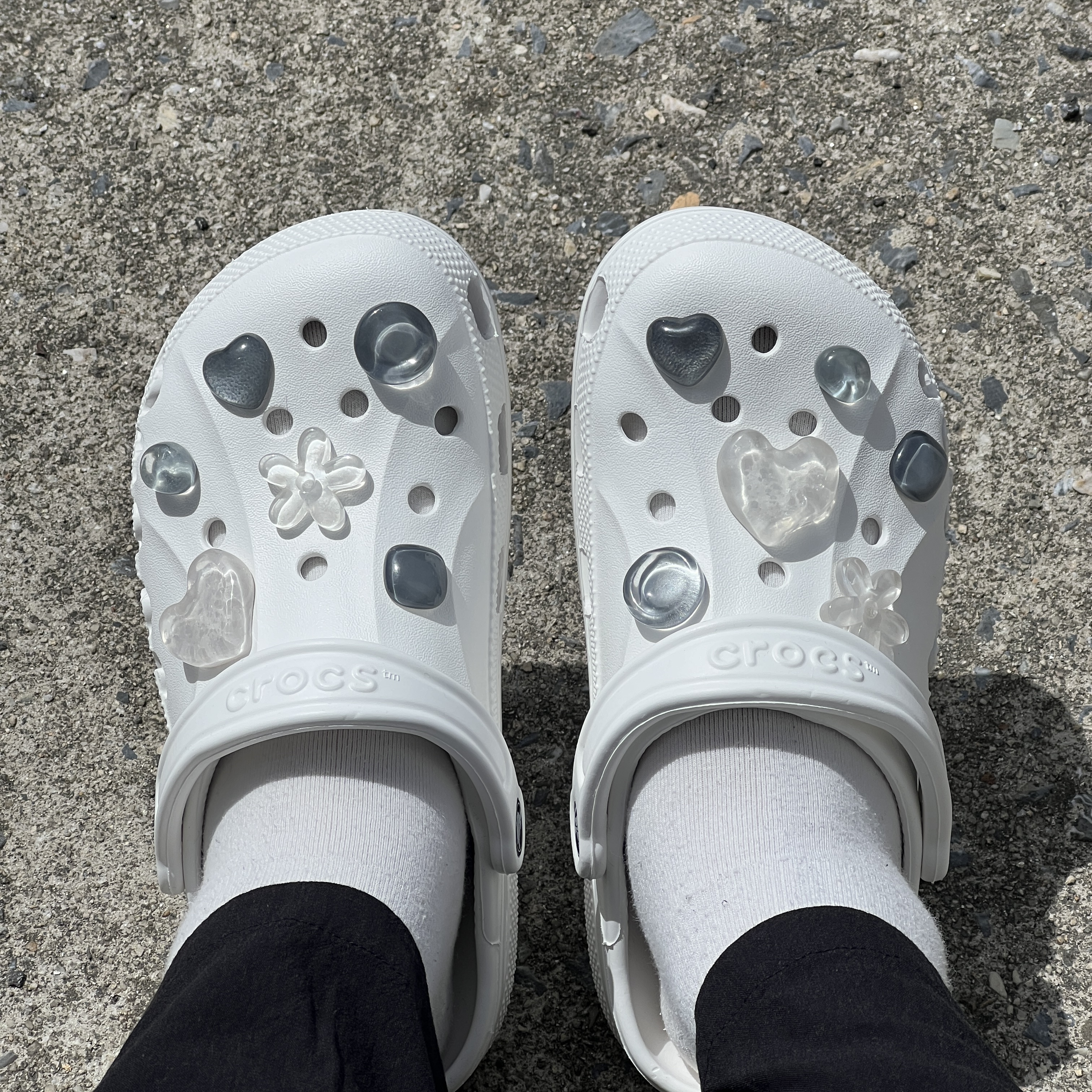 Crocs Baya Clog White 착용 스타일 - 2