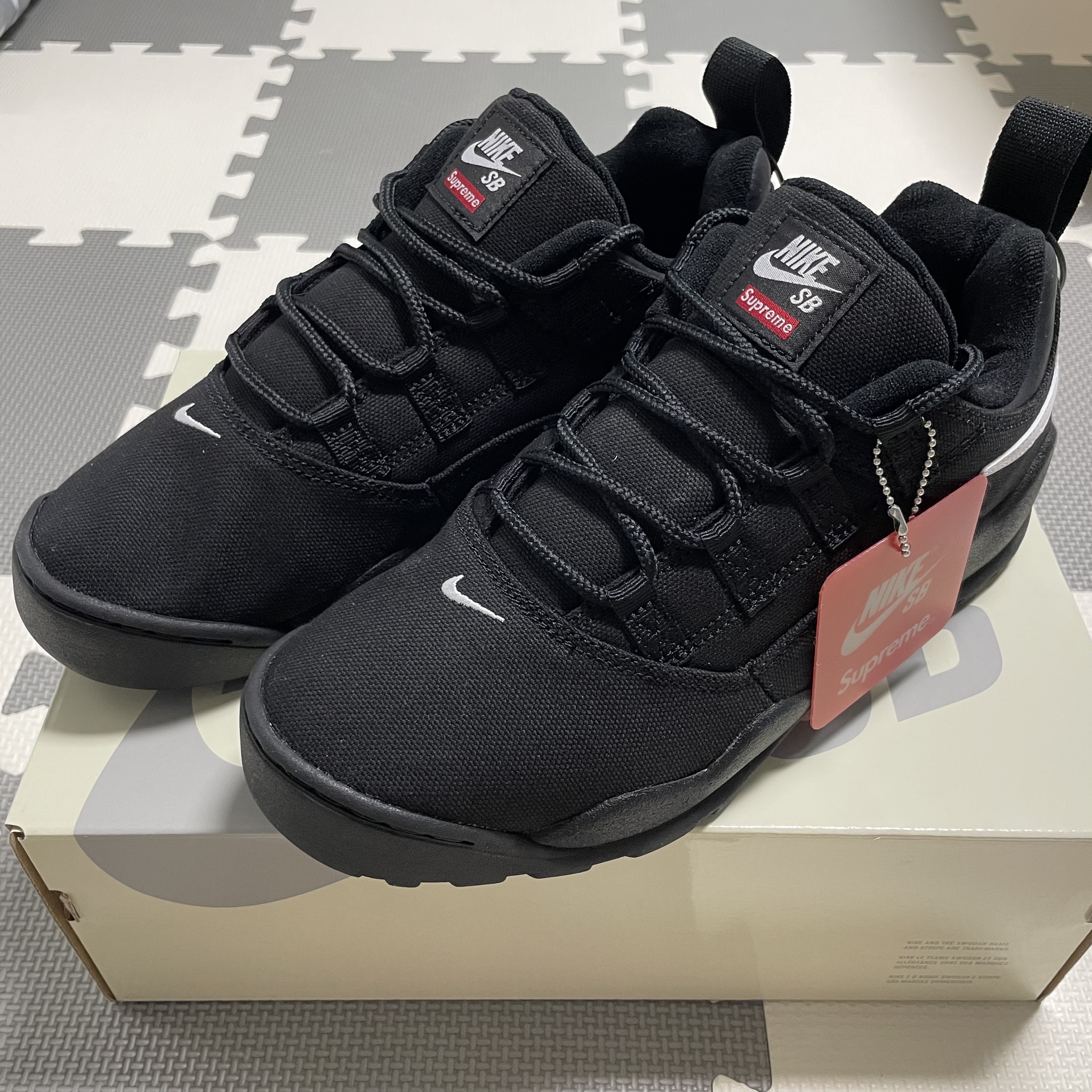 Nike x Supreme SB Darwin Low Black 착용 스타일
