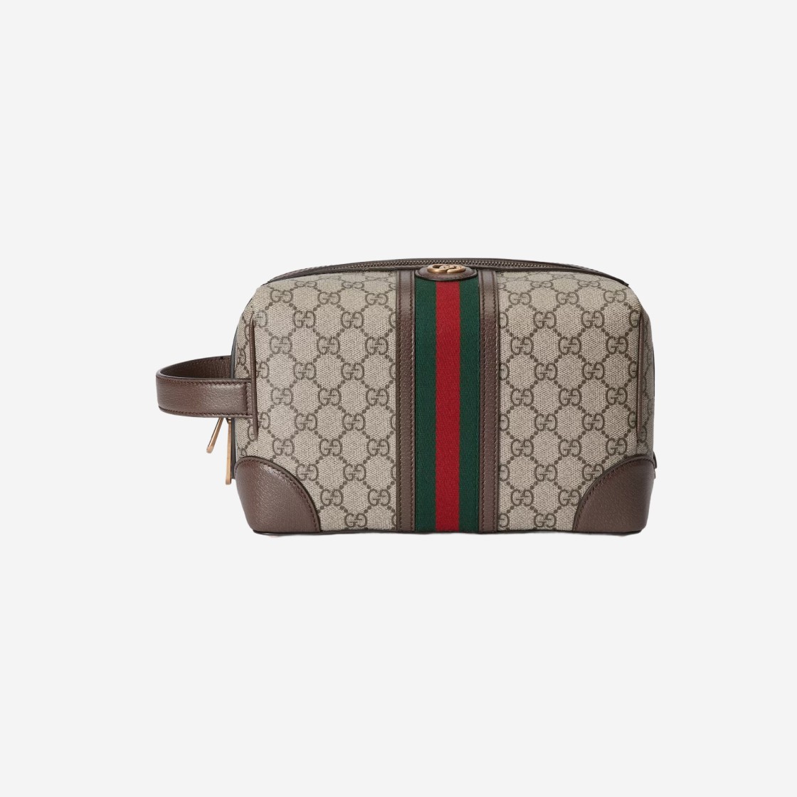 Gucci Savoy Toiletry Case GG Supreme Canvas Beige Ebony Brown 상세 이미지 1