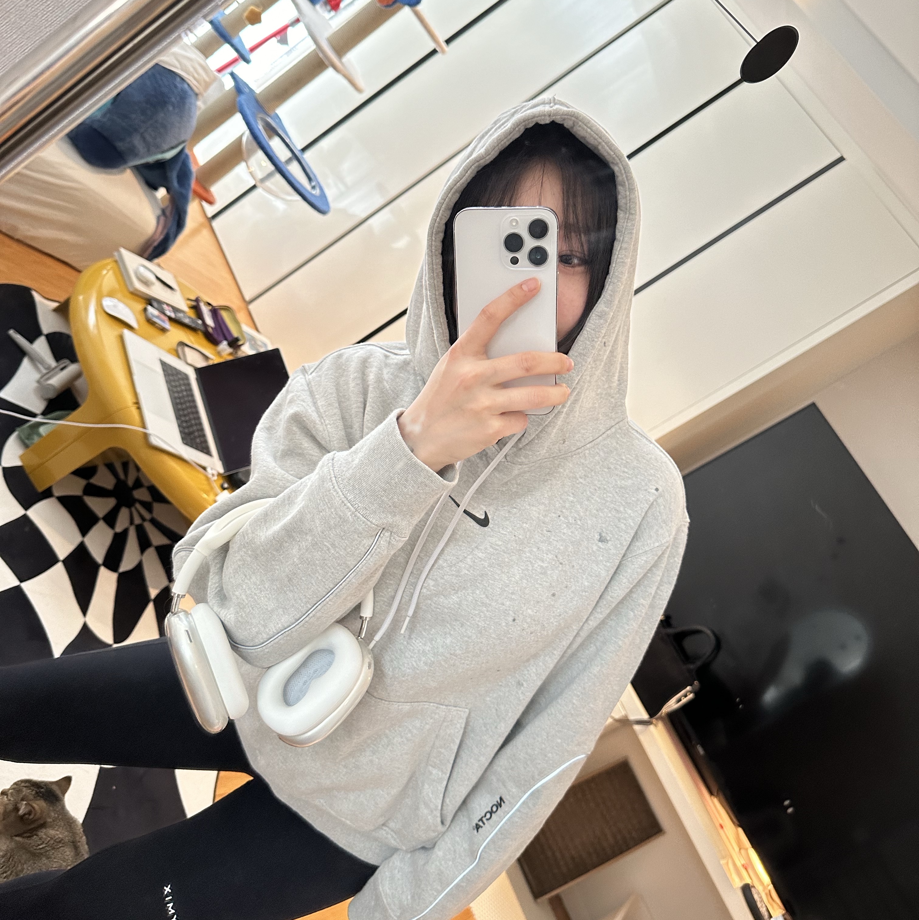 Nike x Drake Nocta Cardinal Stock Essential Hoodie Grey - Asia 착용 스타일