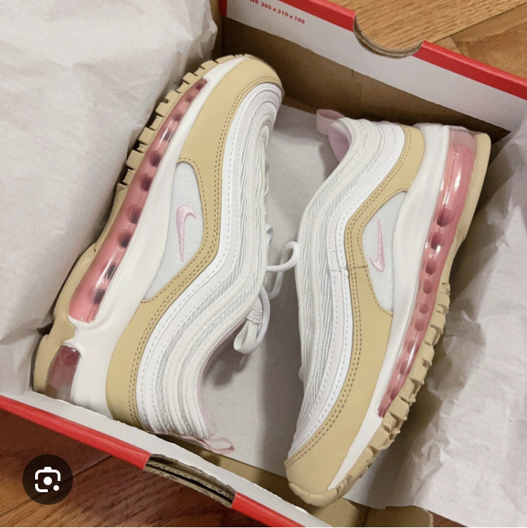 (GS) Nike Air Max 97 Summit White Sesame 착용 스타일 - 1