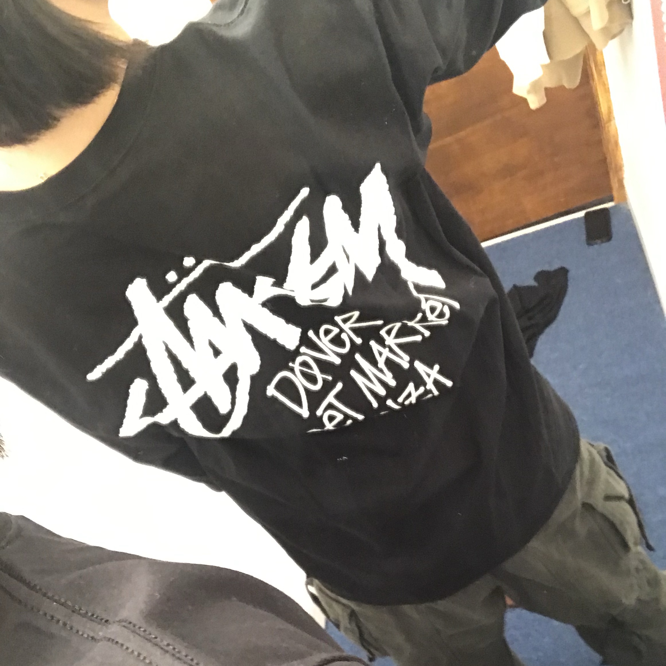 Stussy Stock DSM Ginza LS T-Shirt Black 착용 스타일 - 2