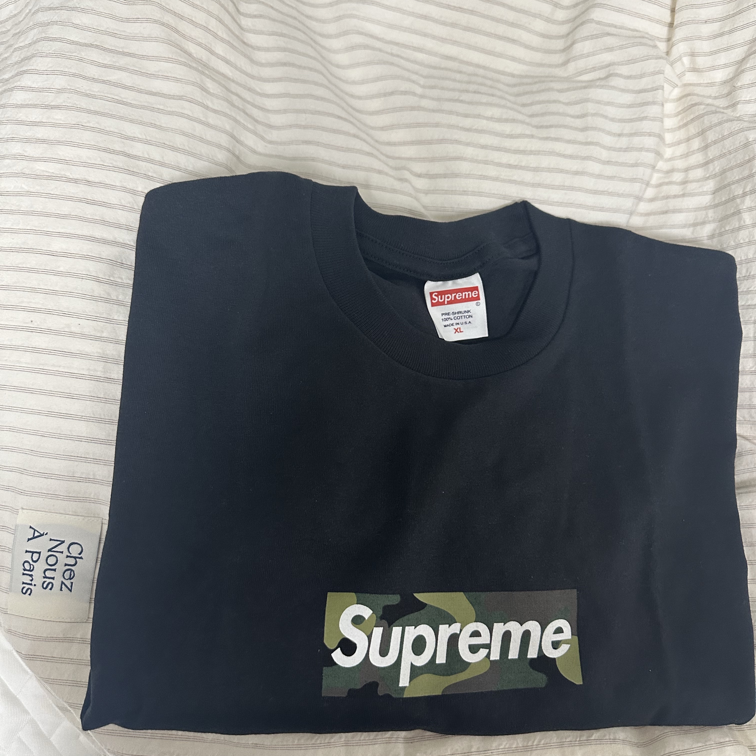 Supreme Box Logo T-Shirt Black - 23FW 착용 스타일