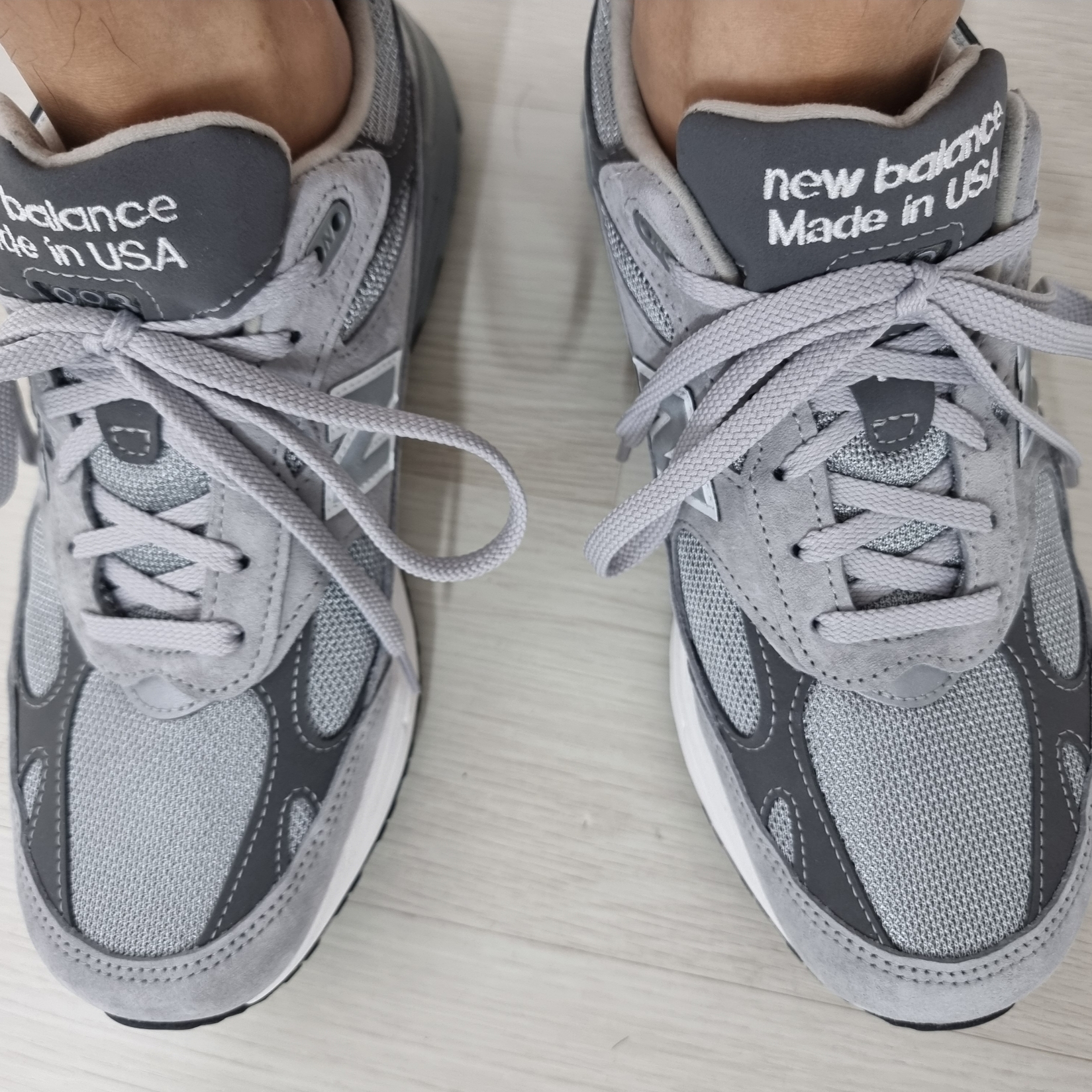 New Balance 993 Made in USA Grey - D Standard 착용 스타일 - 2