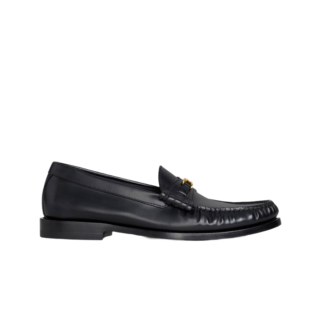 (W) Celine Luco Triomphe Loafer in Polished Calfskin Black 상세 이미지 1