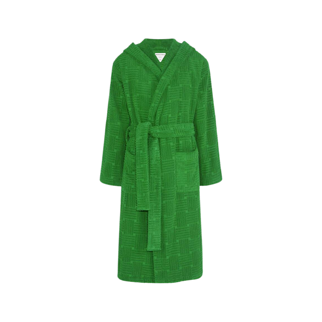 Bottega Veneta Intreccio Pattern Cotton Bathrobe Grass 상세 이미지 1