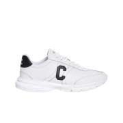 Celine Runner Cr-02 Low Lace-Up Sneakers in Calfskin Optic White Black