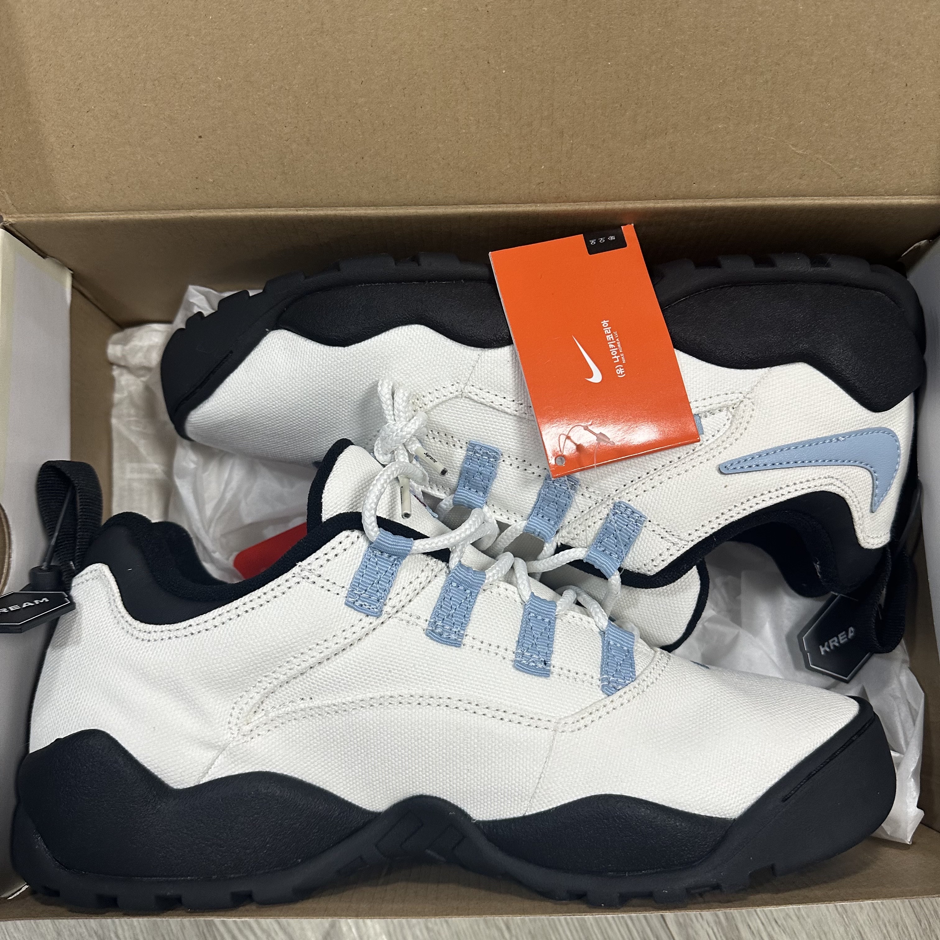 Nike x Supreme SB Darwin Low White 착용 스타일 - 1