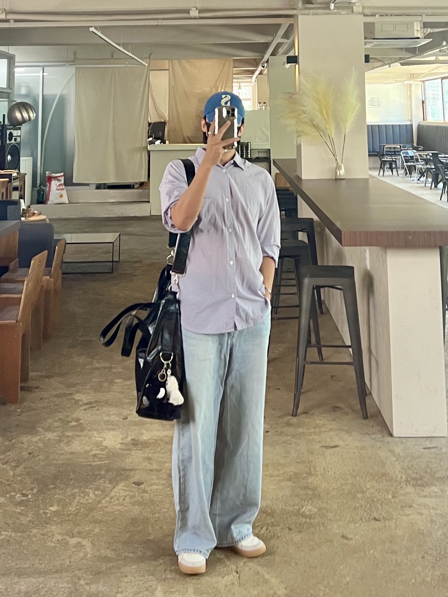 Nike x J.Crew Killshot 2 Sail Midnight Navy 착용 스타일