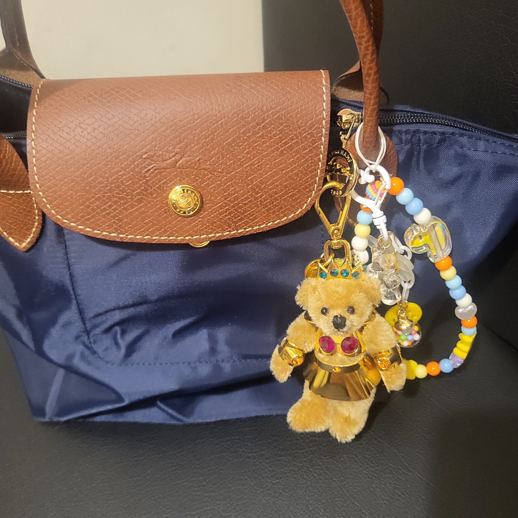 Longchamp Le Pliage Original Handbag S Navy 착용 스타일
