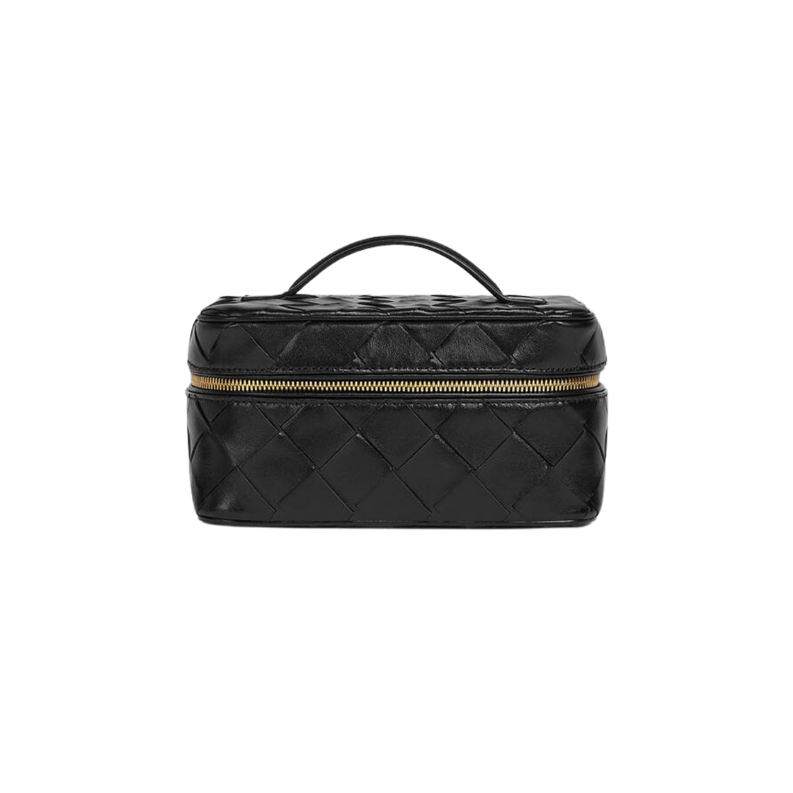 Bottega Veneta Intrecciato East West Vanity Case Black 상세 이미지 1