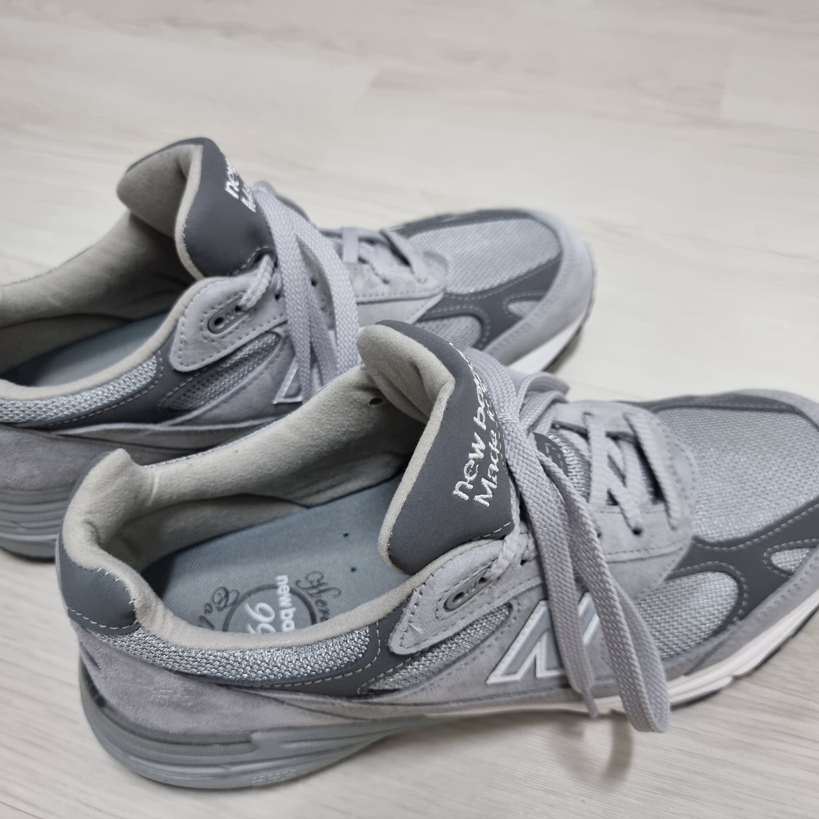 New Balance 993 Made in USA Grey - D Standard 착용 스타일 - 1