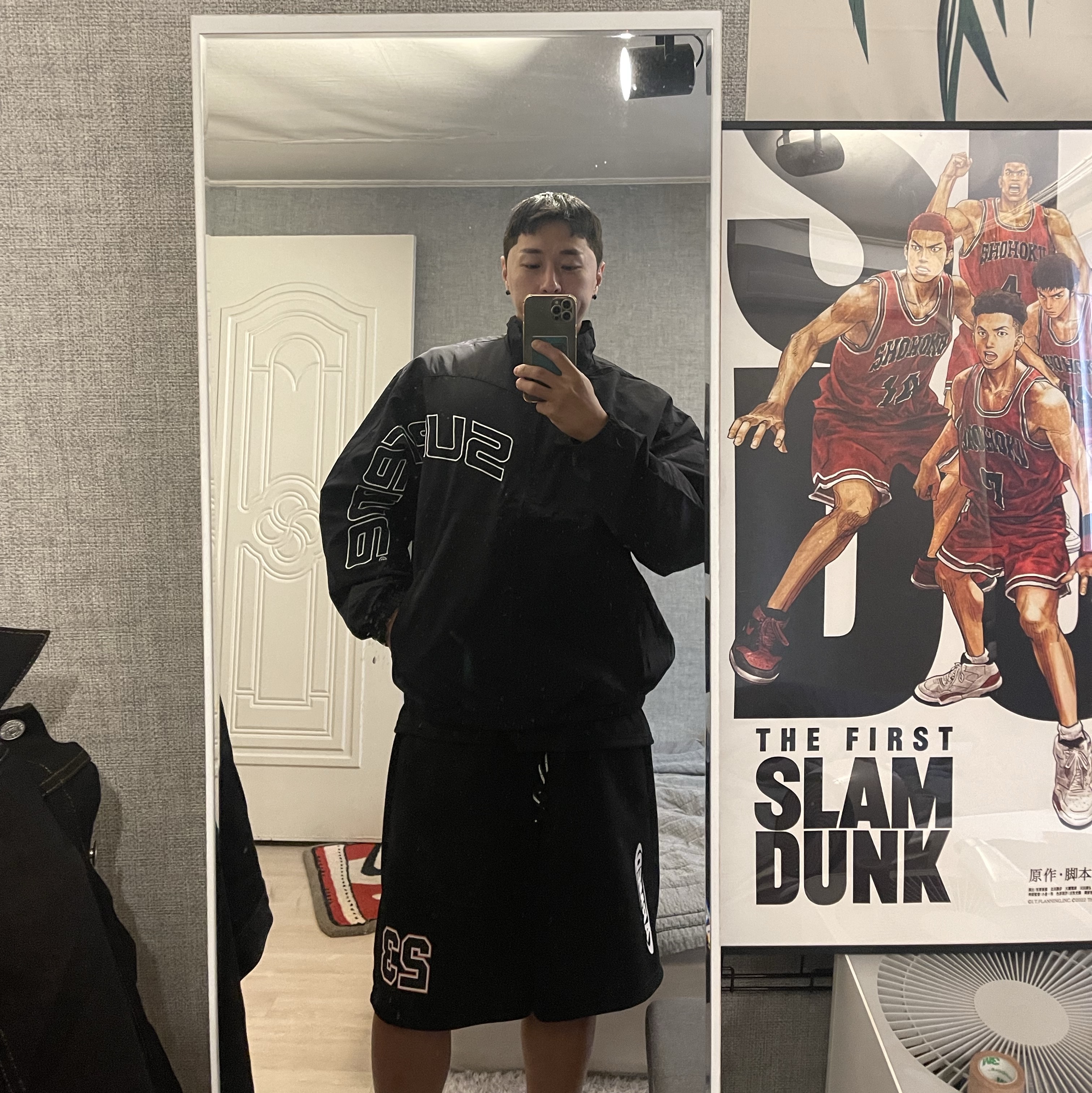 Supreme Curve Track Jacket Black - 24SS 착용 스타일
