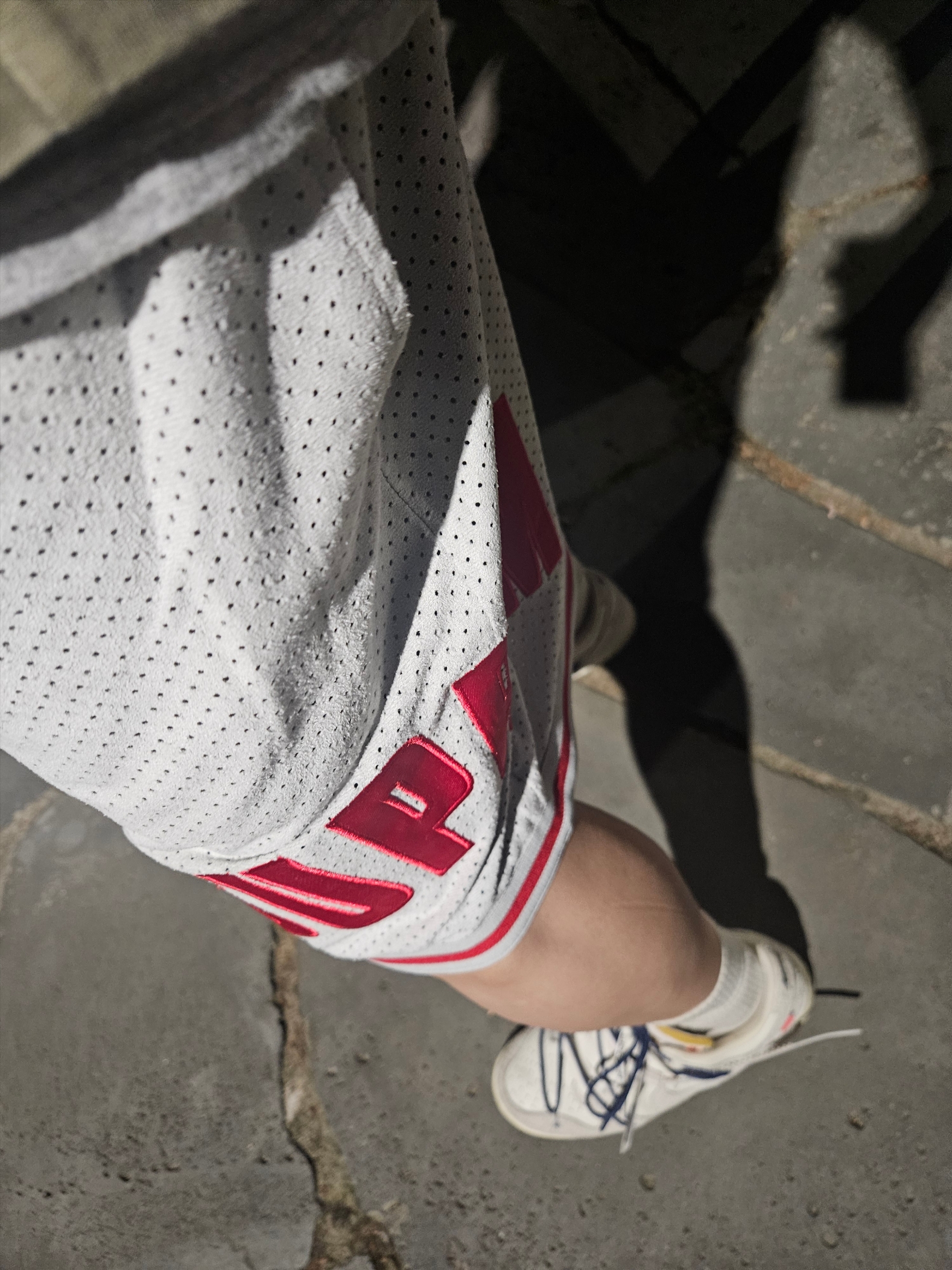 Supreme Ultrasuede Mesh Short Grey - 24SS 착용 스타일 - 2
