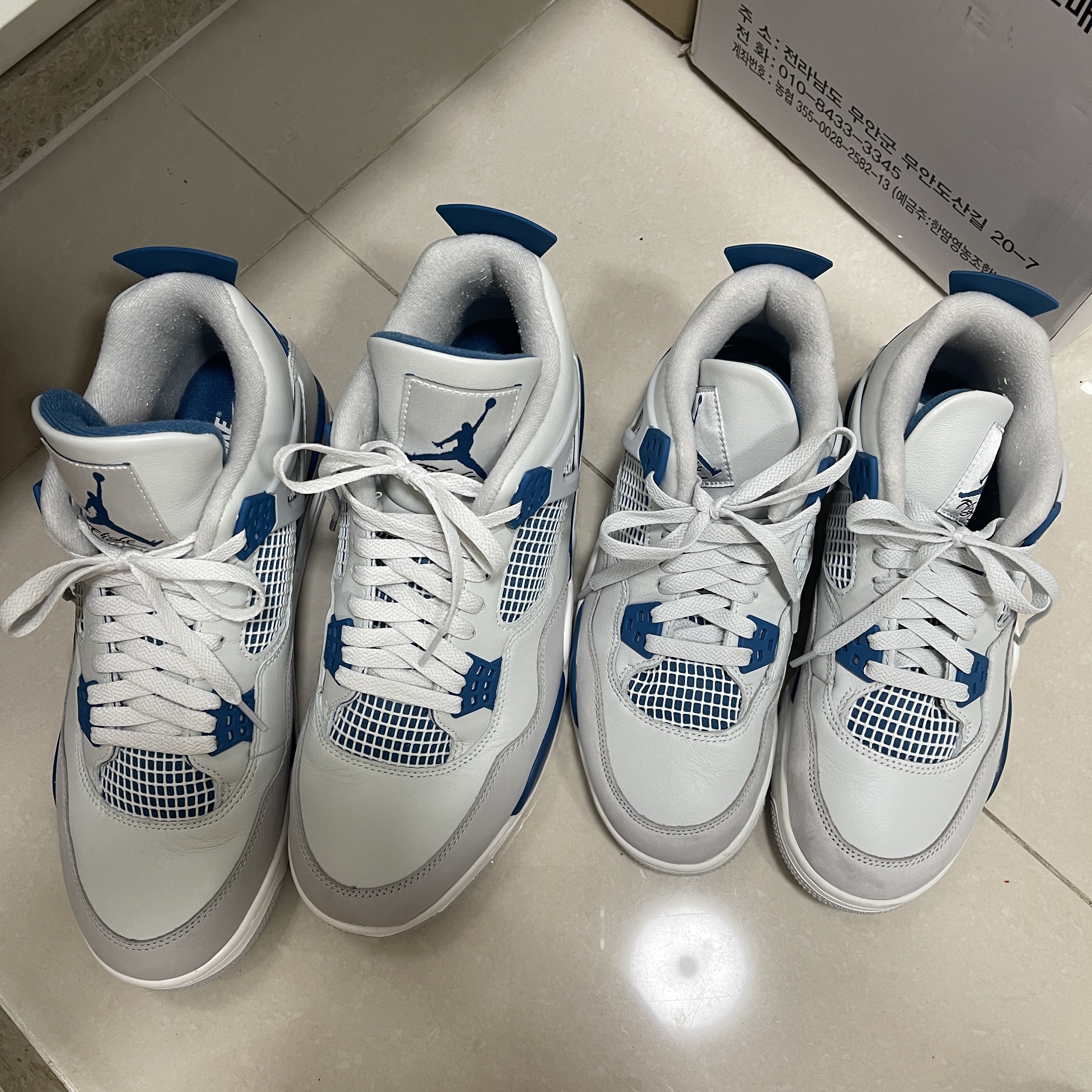 Jordan 4 Retro Industrial Blue 착용 스타일 - 2