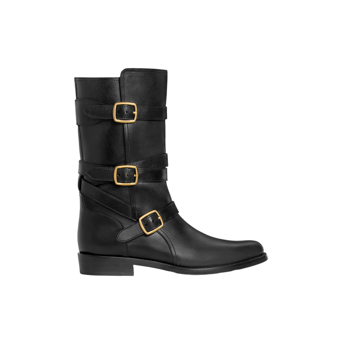 (W) Celine Lyra Triple Buckles Boot in Calfskin Black 상세 이미지 1