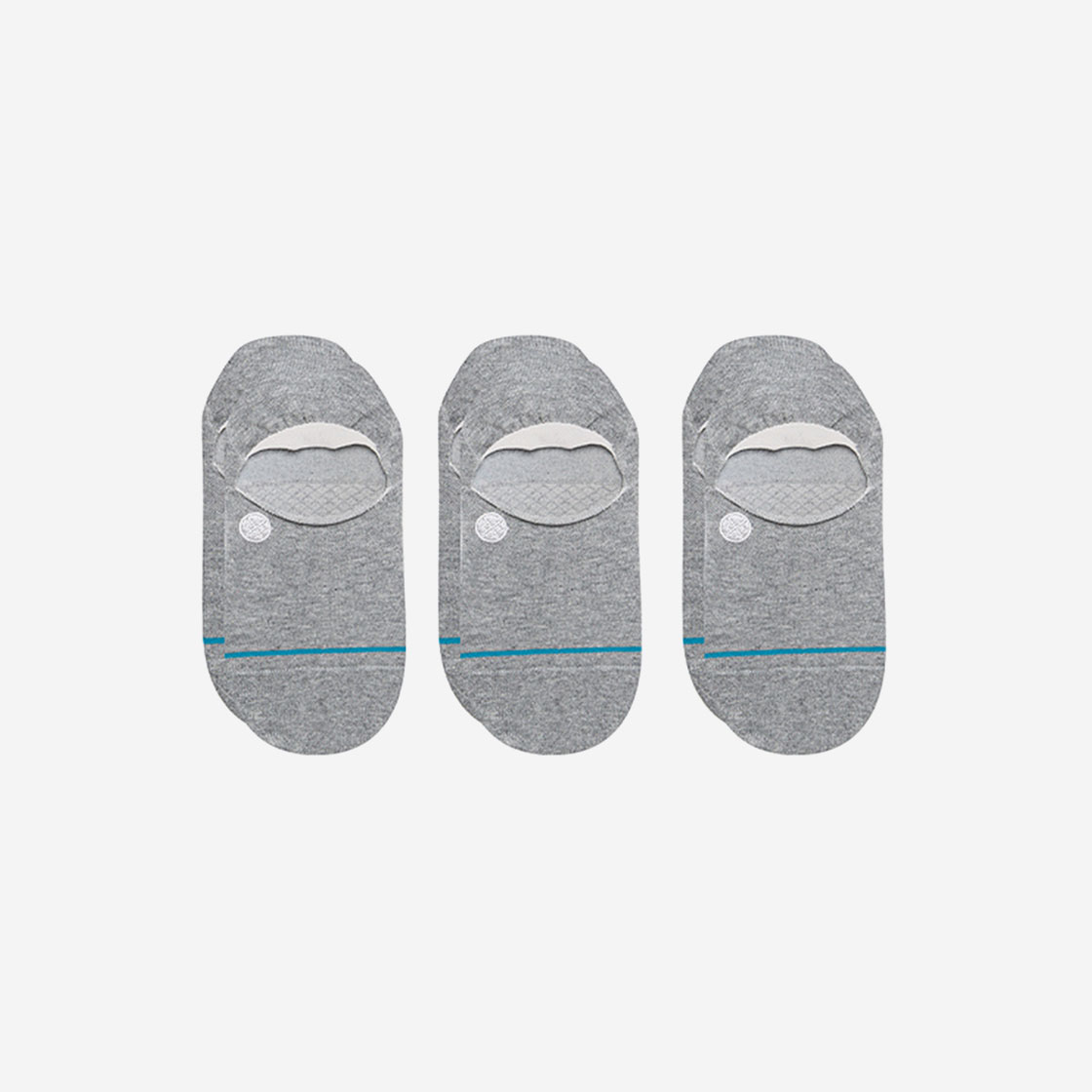 스탠스 아이콘 노 쇼 3팩 헤더 그레이(STANCE Icon No Show 3 Pack Heather Grey) - 2