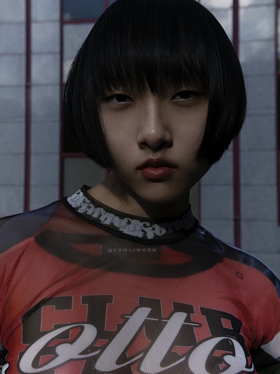 Ottolinger Women Mesh T-Shirt Soccer Print 착용 스타일 - 2