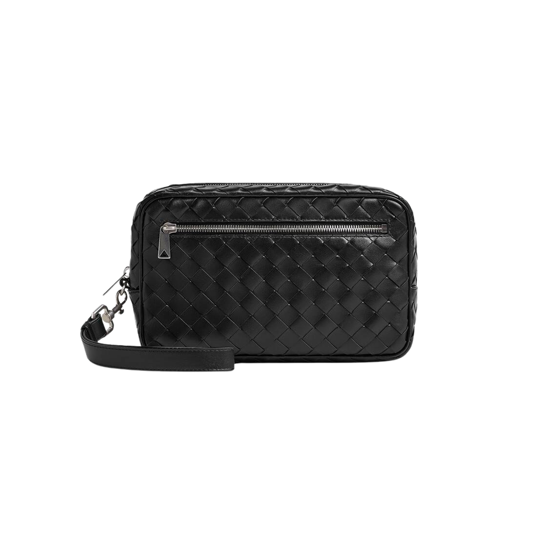 Bottega Veneta Intrecciato Pouch With Wristlet Black 상세 이미지 1