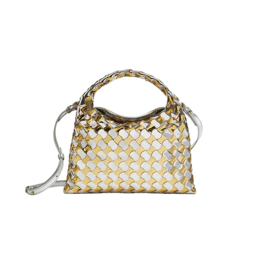 Bottega Veneta Mini Hop Silver Gold 상세 이미지 1