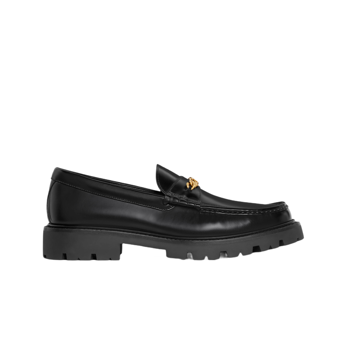 Celine Margaret Triomphe Loafer in Polished Bullskin Black 상세 이미지 1