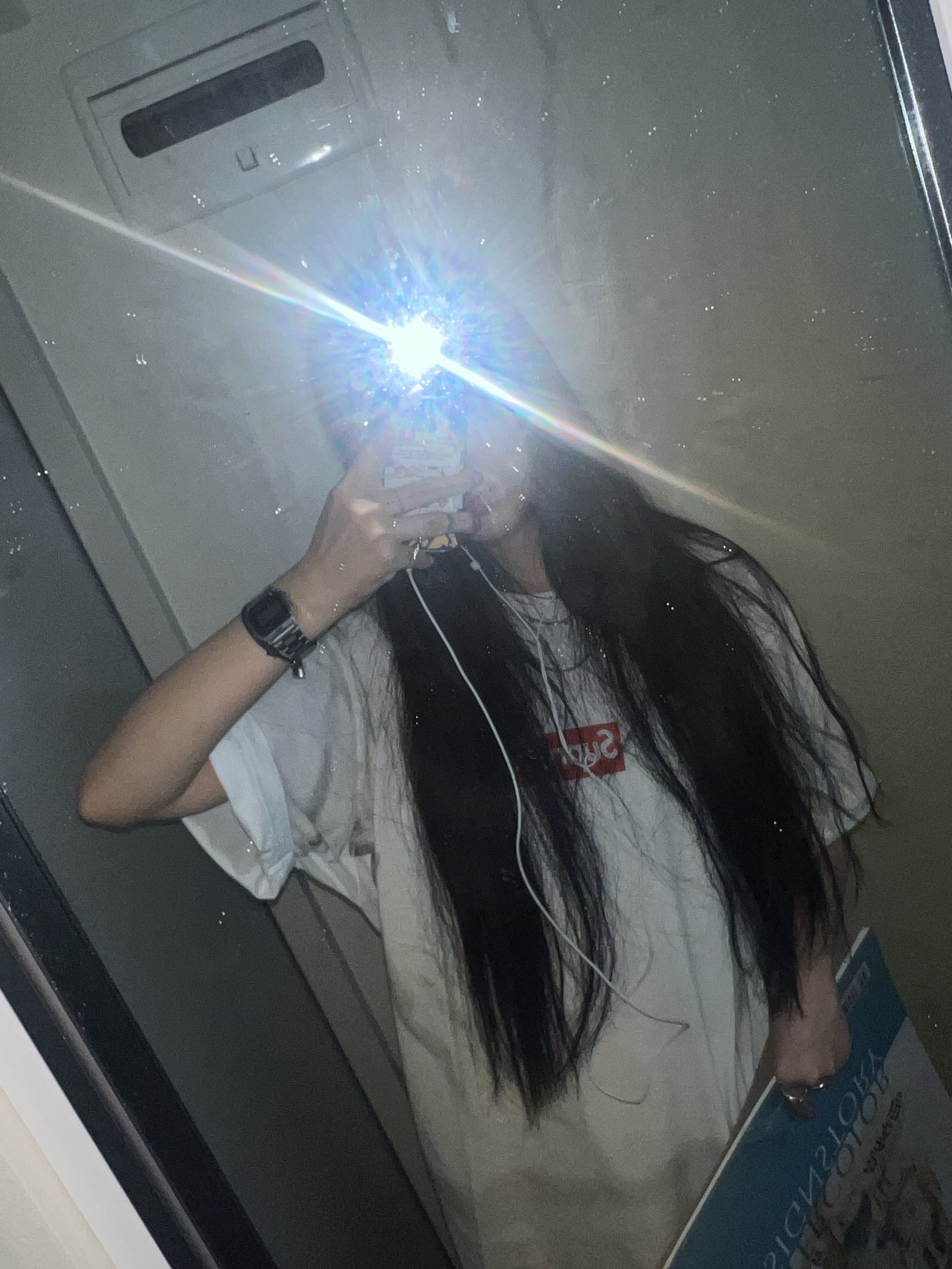 Supreme x MM6 Maison Margiela Box Logo T-Shirt White - 24SS 착용 스타일 - 2