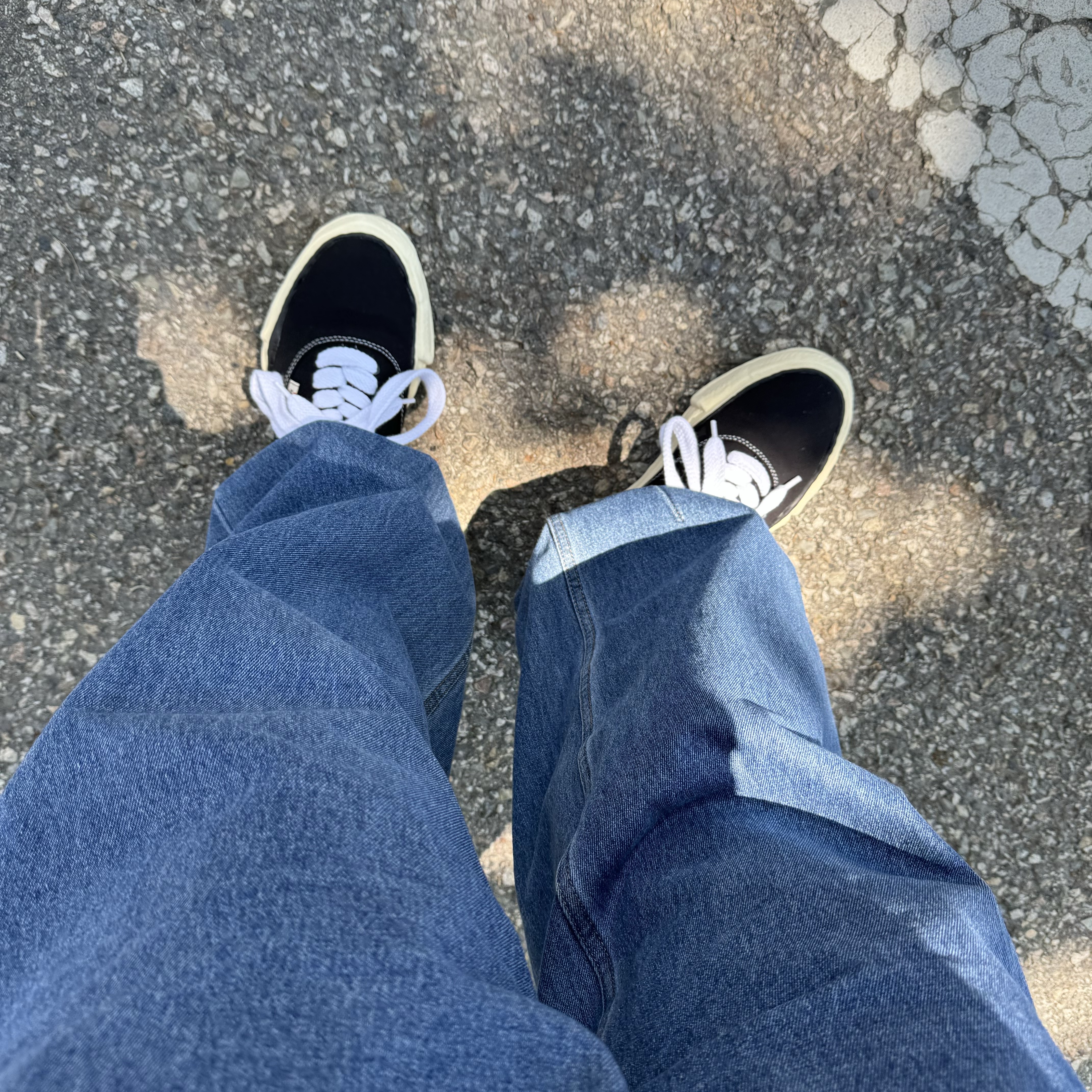 Maison Mihara Yasuhiro Baker OG Sole OD Canvas Low-top Sneakers Black 착용 스타일