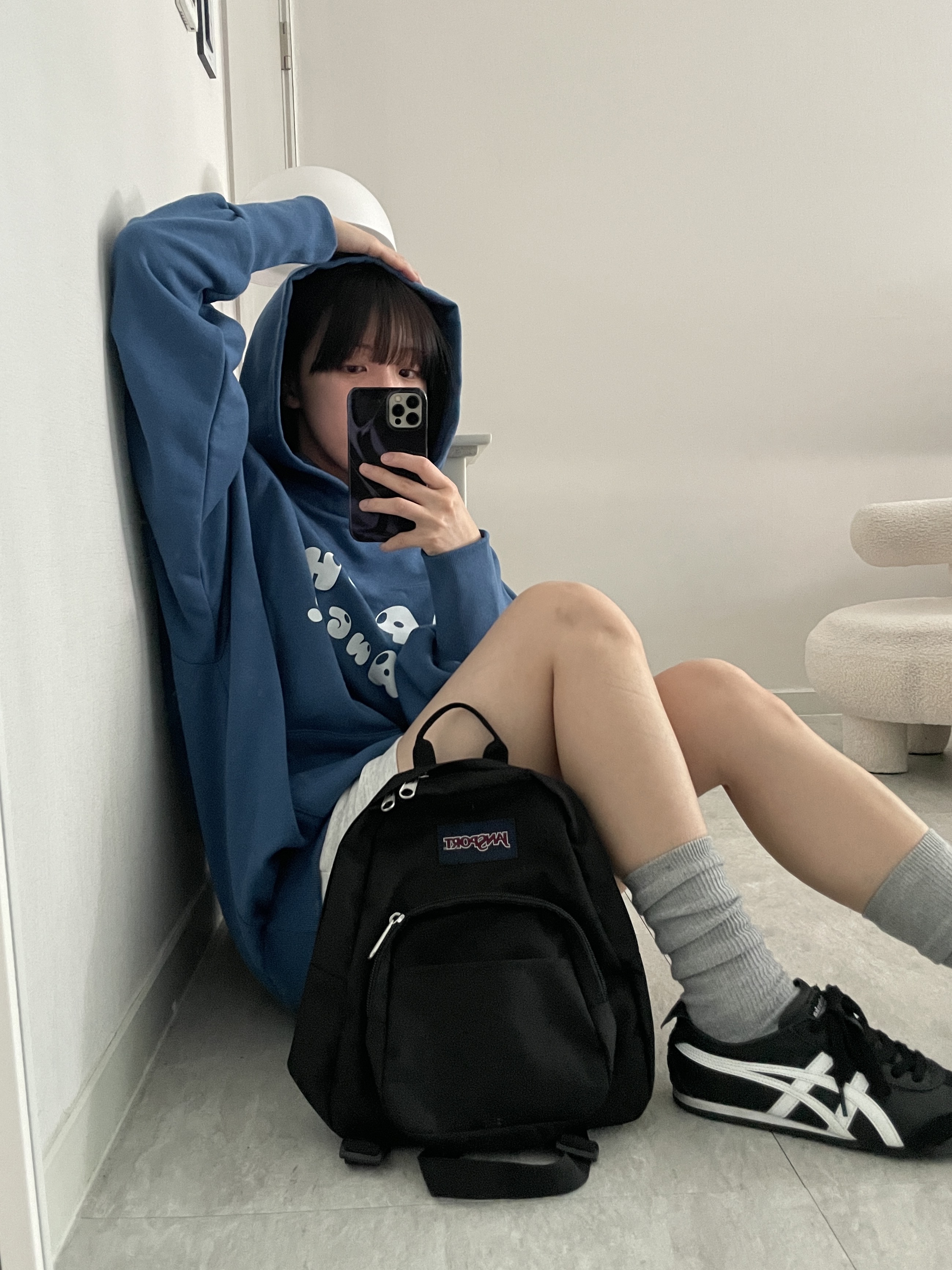 Onitsuka Tiger Mexico 66 Black White, Jansport Half Pint Mini Backpack Black 착용 스타일