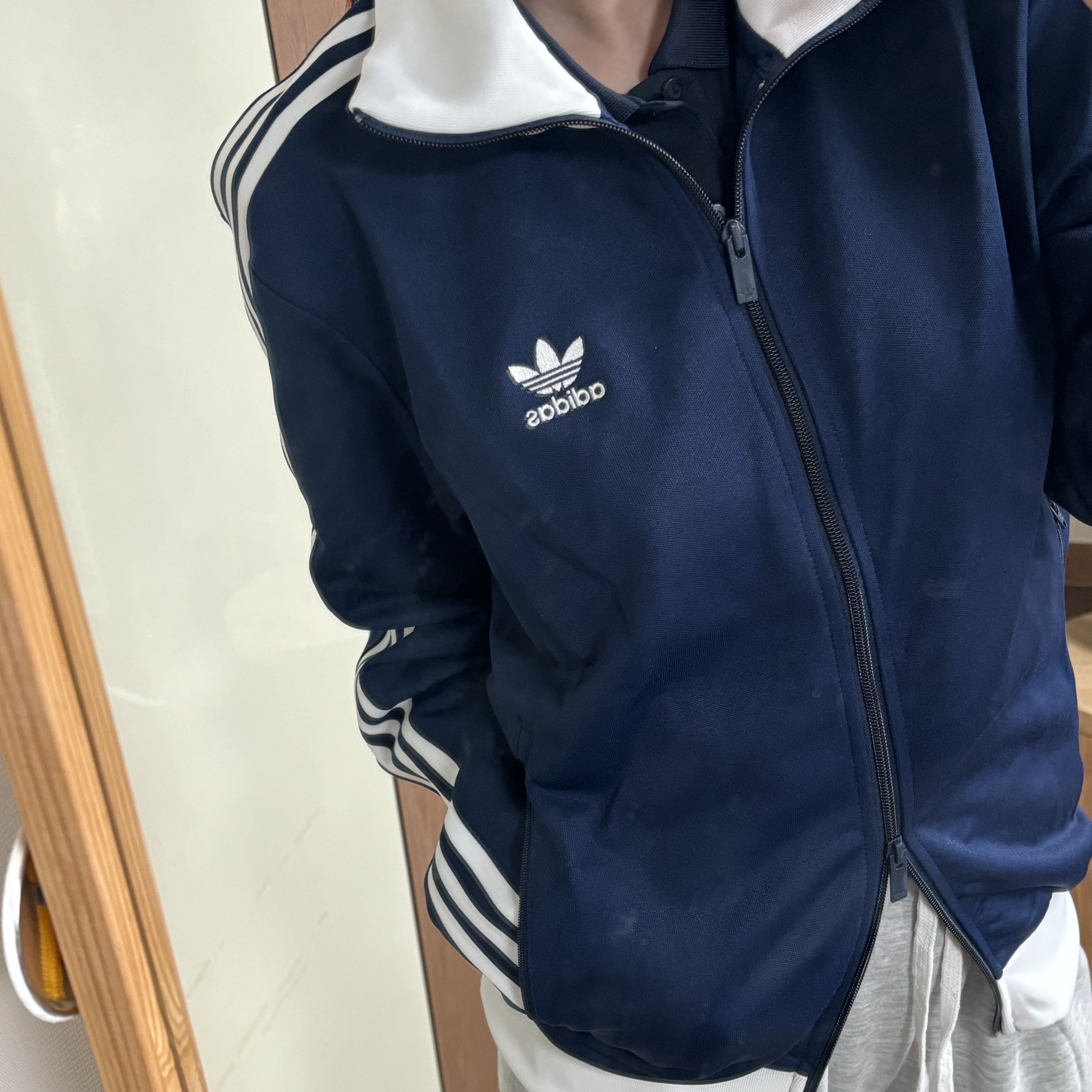 Adidas Adicolor Classic Beckenbauer Track Top Night Indigo - KR Sizing 착용 스타일