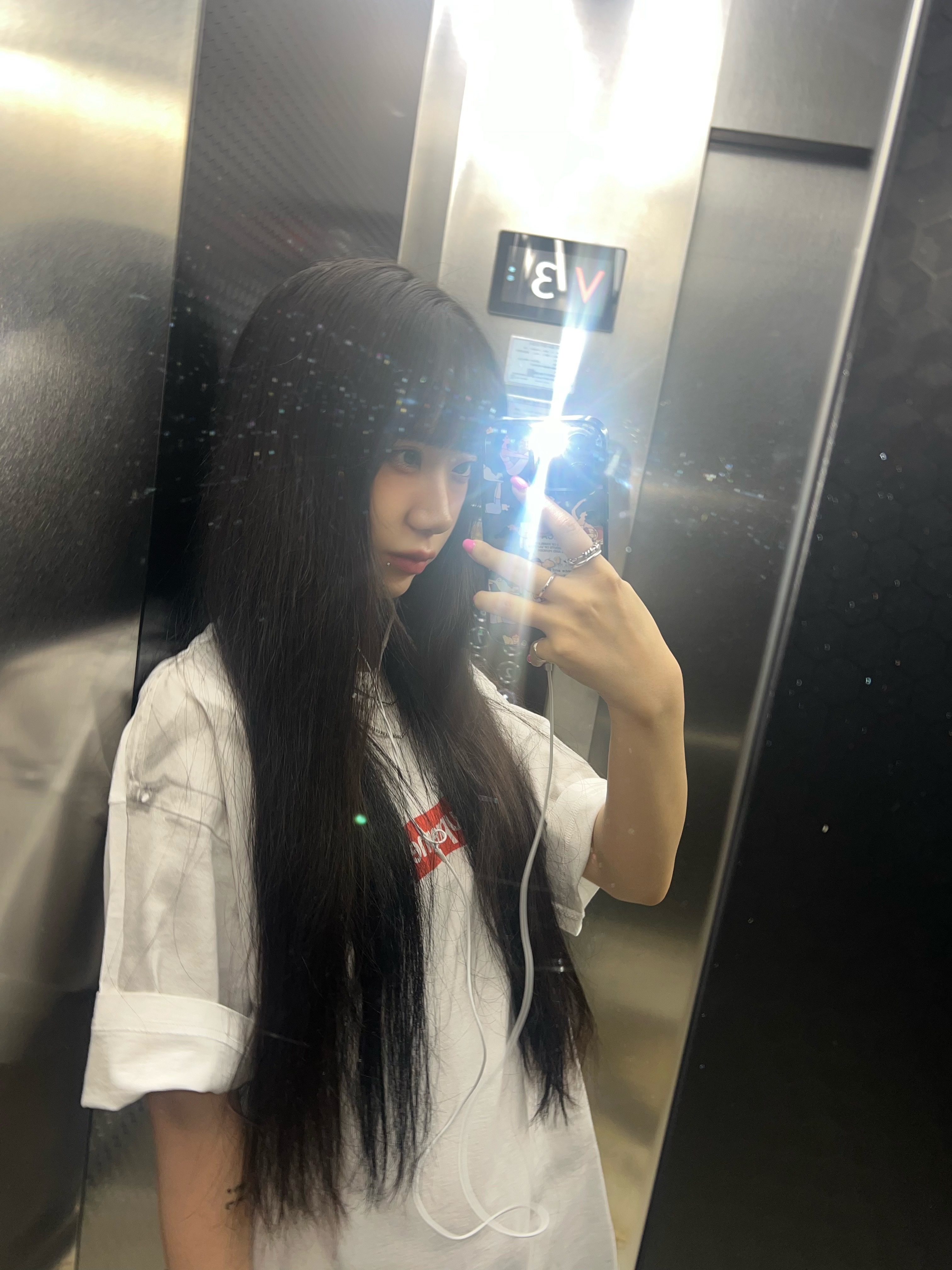 Supreme x MM6 Maison Margiela Box Logo T-Shirt White - 24SS 착용 스타일 - 5