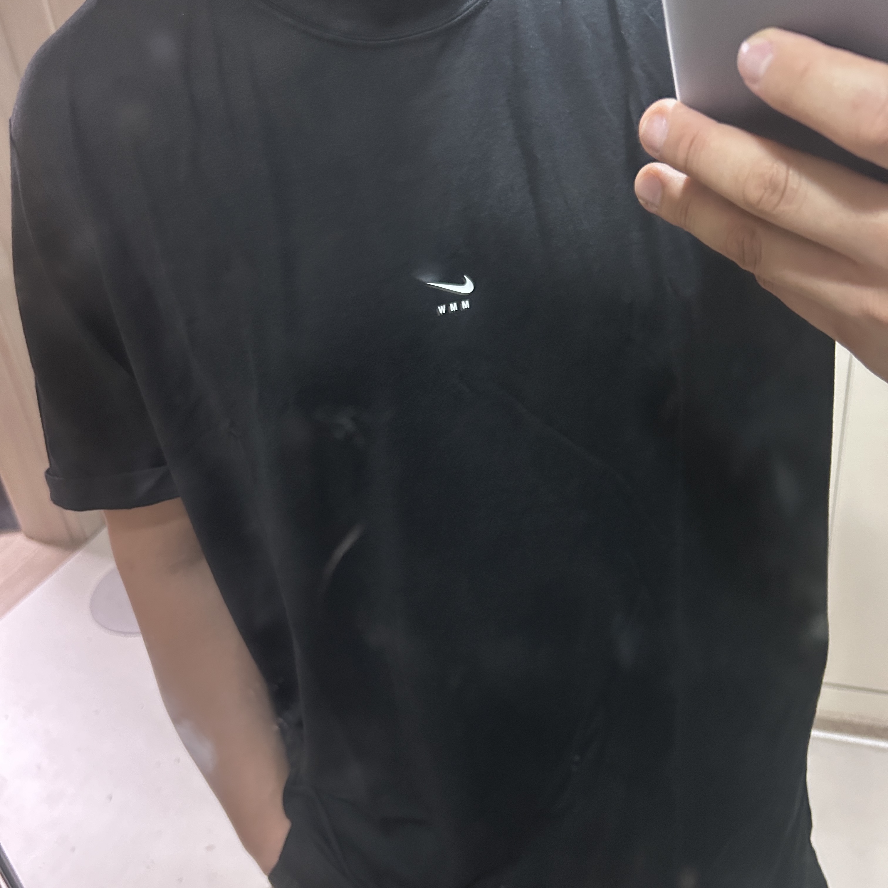 Nike x Matthew M Williams NRG Short Sleeve T-Shirt Black - US/EU 착용 스타일