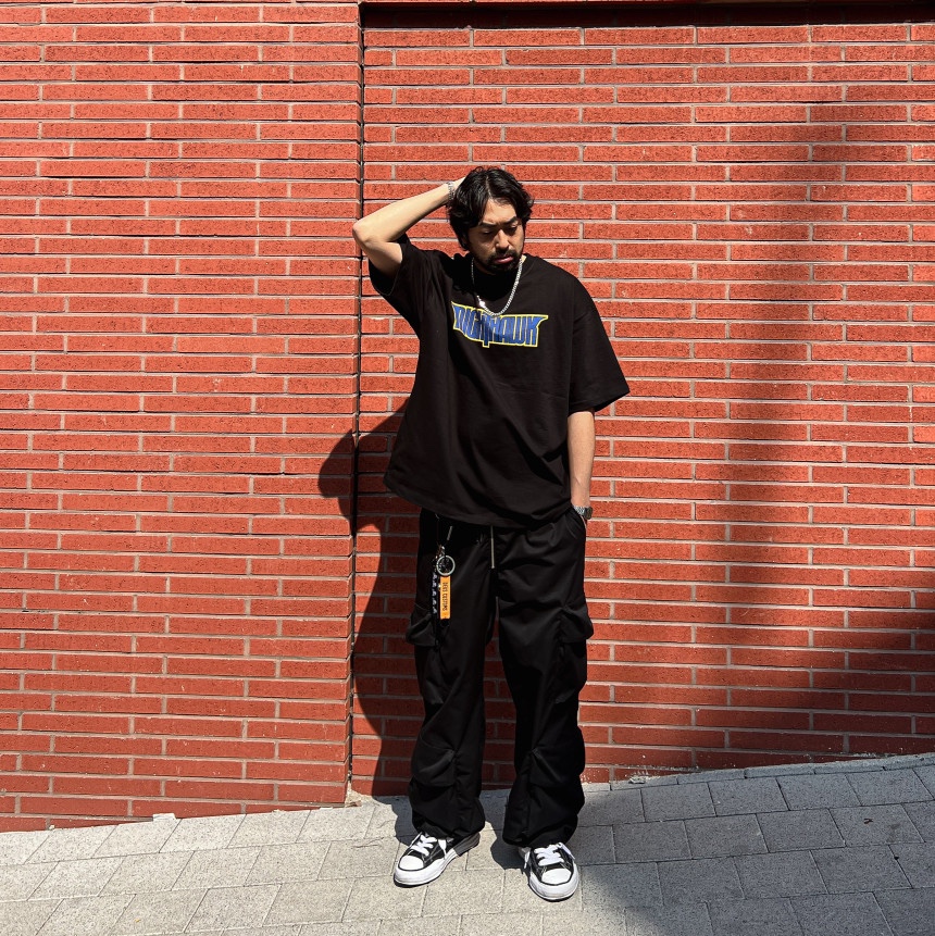 Maison Mihara Yasuhiro Peterson OG Sole Canvas Low Sneakers Black 착용 스타일 - 1