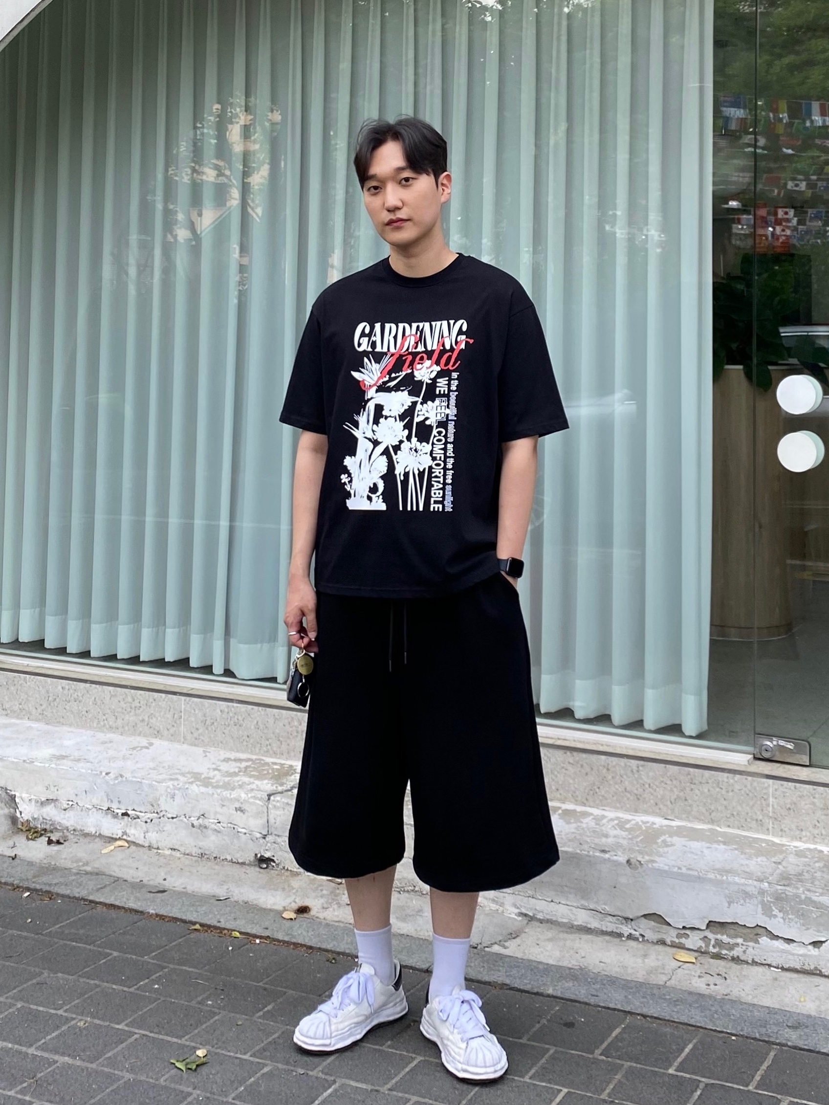 Maison Mihara Yasuhiro Blakey OG Sole Canvas Low-top Sneakers White 착용 스타일 - 1