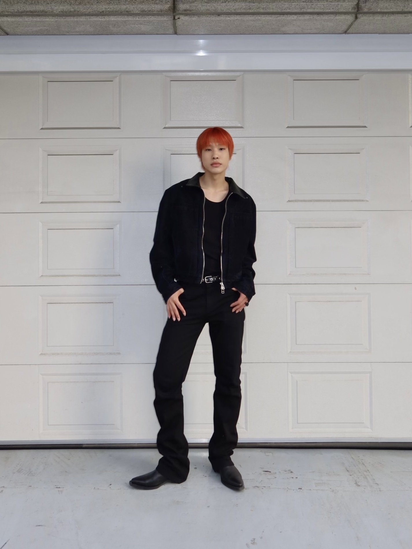Our Legacy Cyphre Boot Infinite Black Leather 착용 스타일 - 1