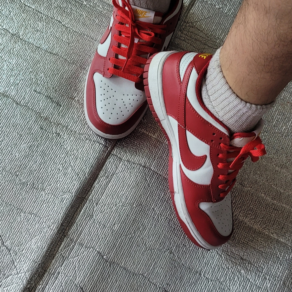 Nike Dunk Low Retro Gym Red 착용 스타일 - 3