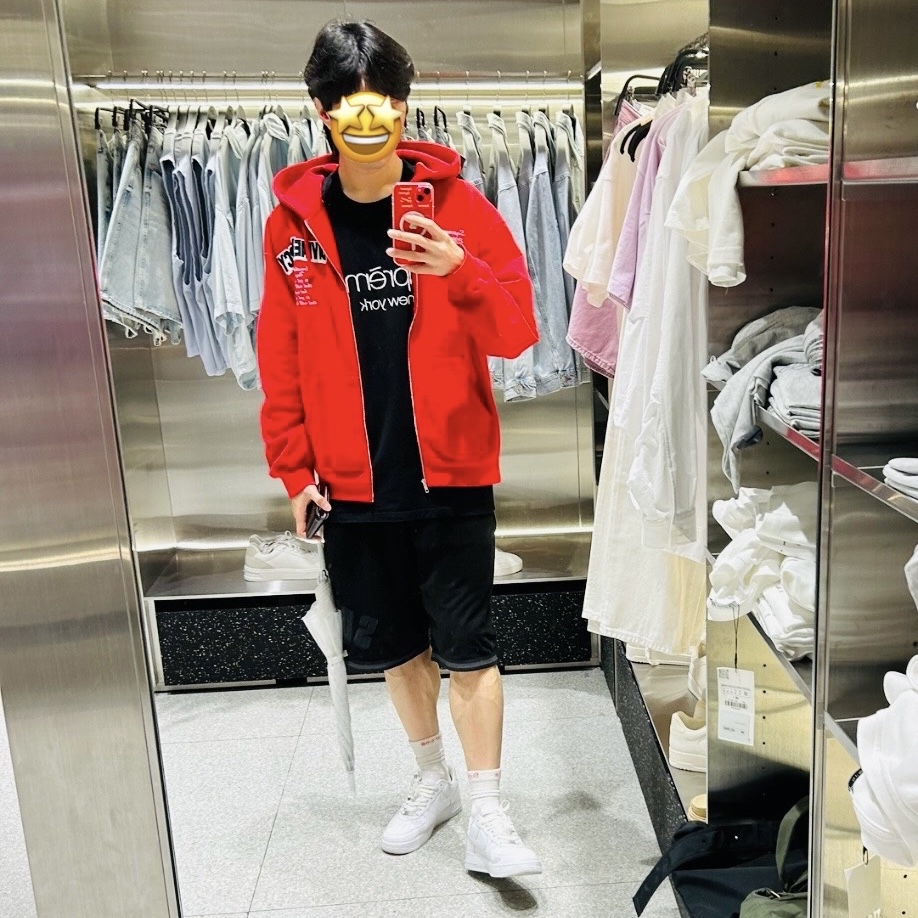 Supreme Salvation Zip Up Hooded Sweatshirt Red - 24SS, Nike x Supreme Air Force 1 Low White 착용 스타일 - 1