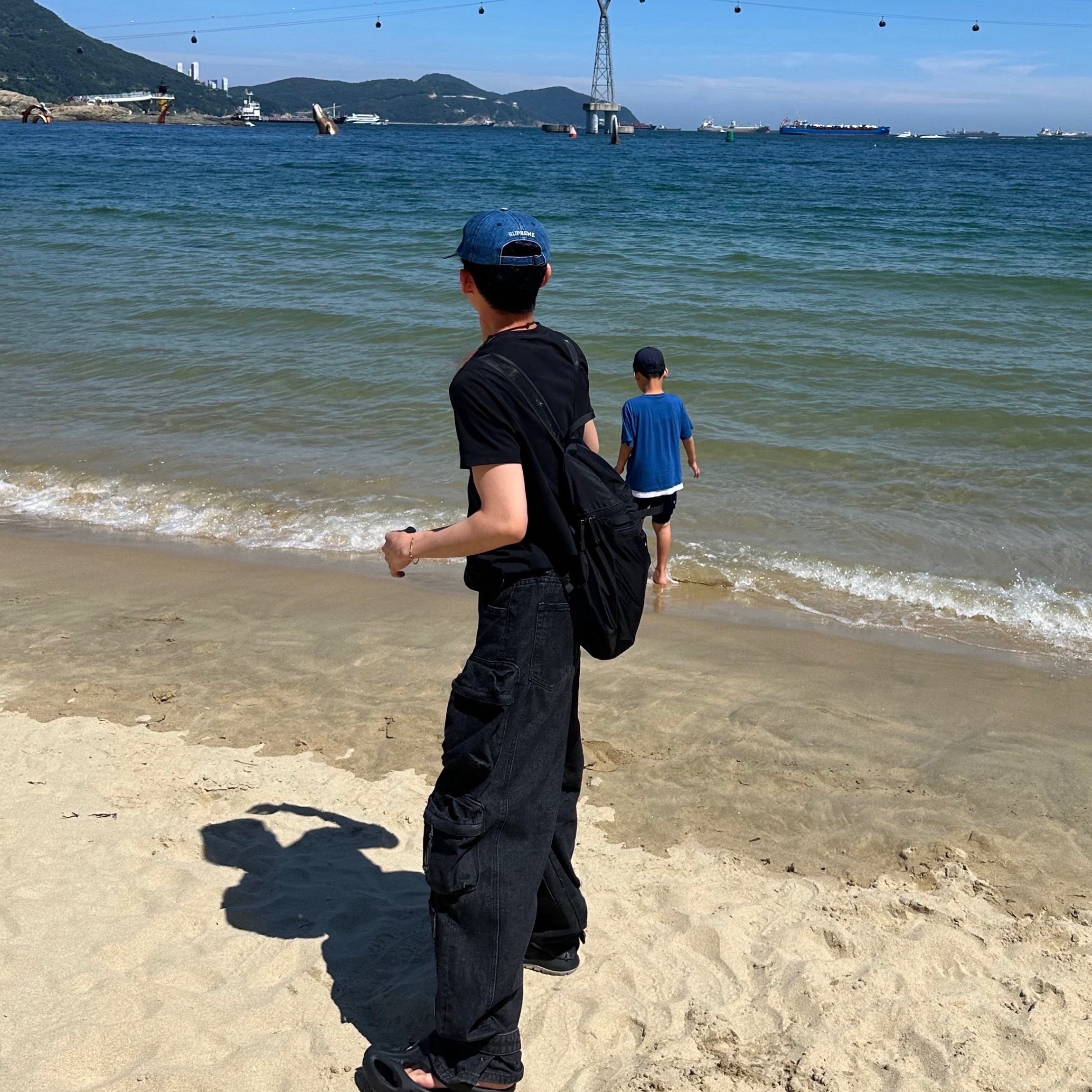 Keen Shanti Black Dawn Blue, Arc'teryx Heliad 15 Backpack Black 착용 스타일 - 1