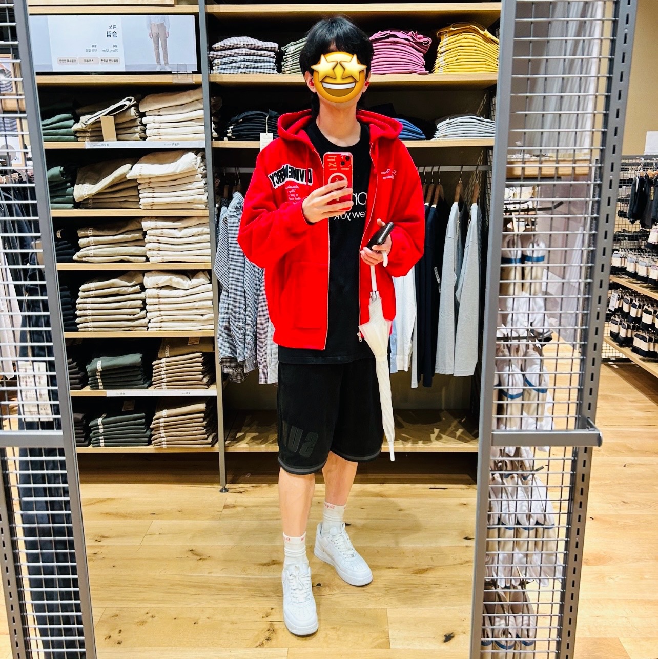 Supreme Salvation Zip Up Hooded Sweatshirt Red - 24SS, Nike x Supreme Air Force 1 Low White 착용 스타일 - 3