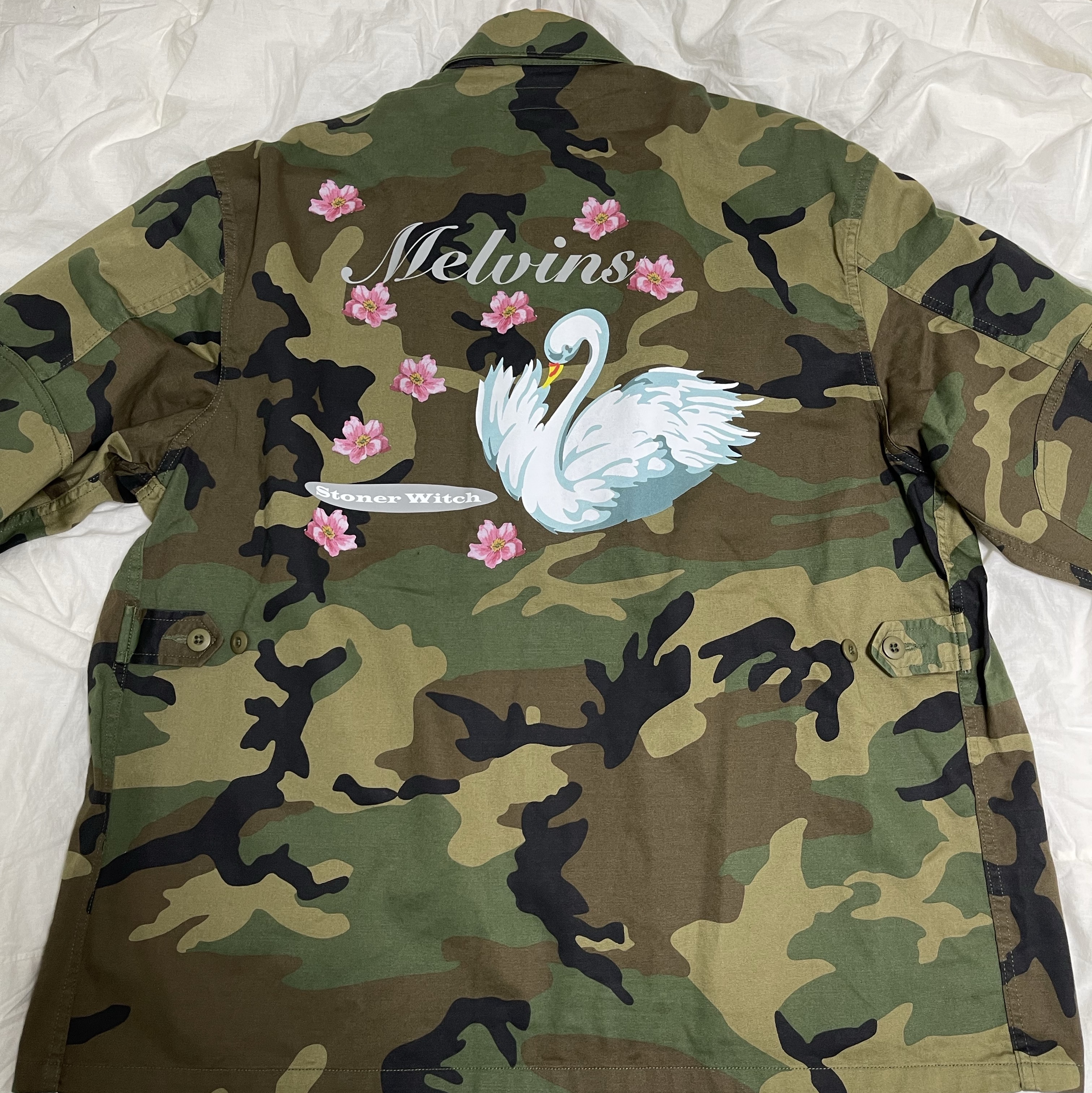Supreme x Melvins BDU Jacket Woodland Camo - 24SS 착용 스타일 - 4