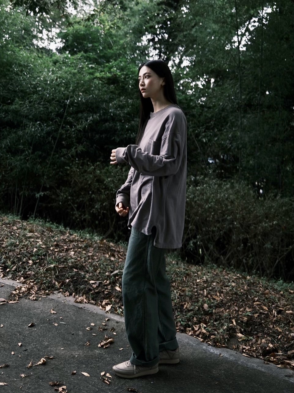 Orslow 5002 US Army Fatigue Pants Green 착용 스타일 - 3