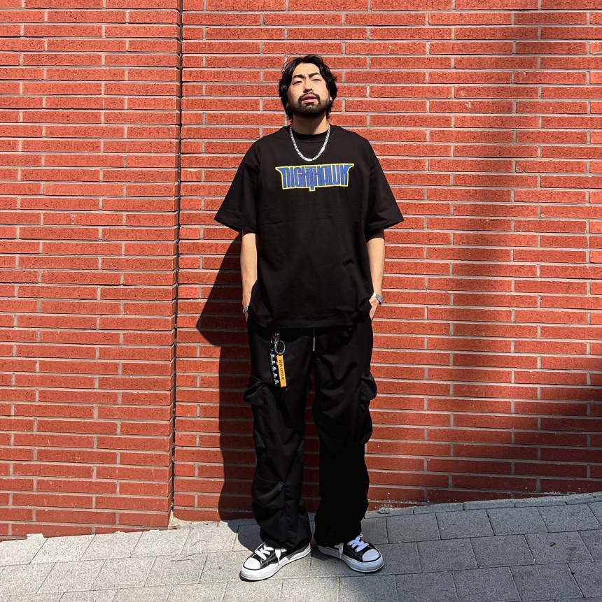 Maison Mihara Yasuhiro Peterson OG Sole Canvas Low Sneakers Black 착용 스타일 - 3