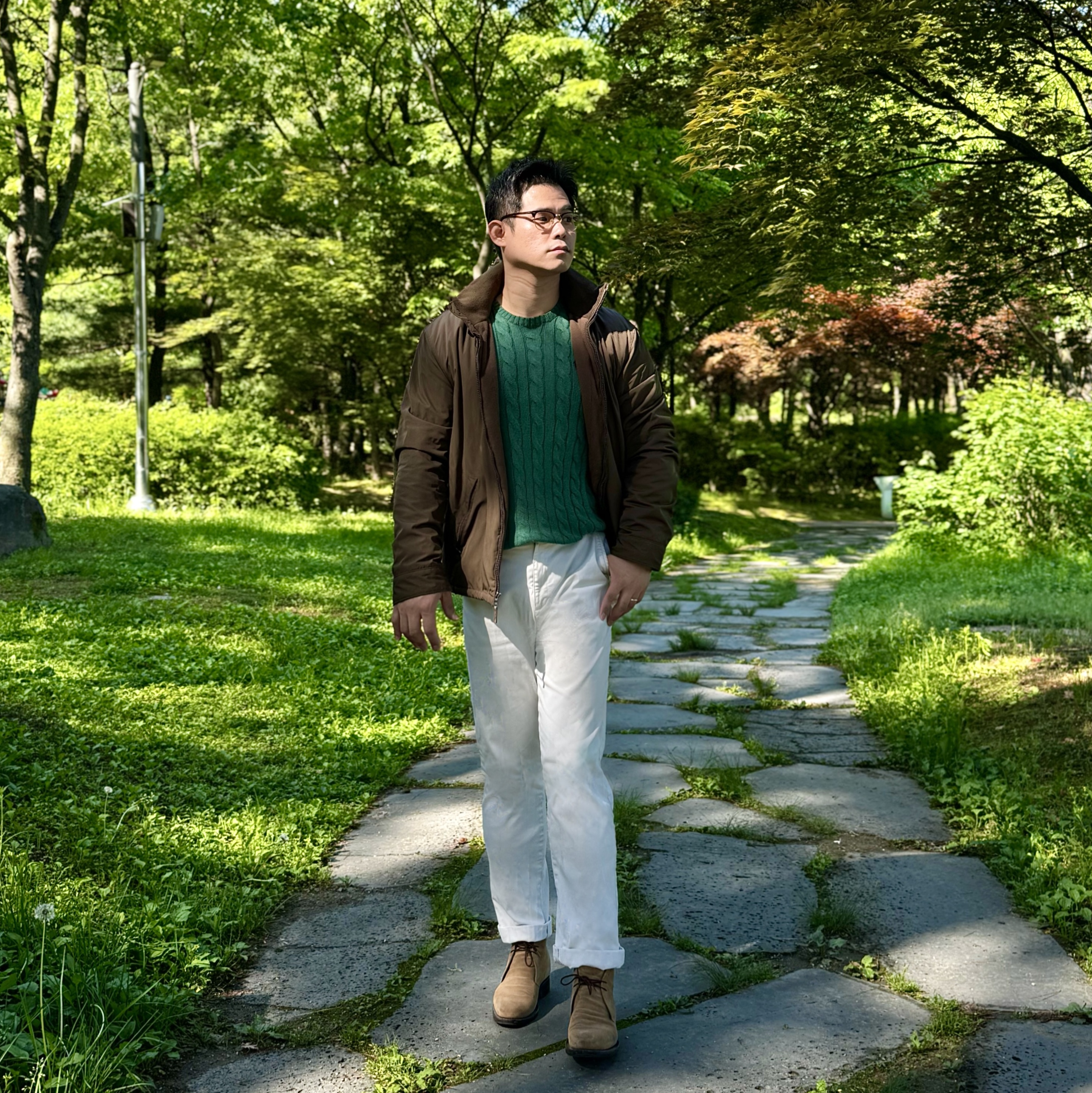 [30%적립] Polo Ralph Lauren Cable Knit Cotton Sweater Grey 착용 스타일 - 1