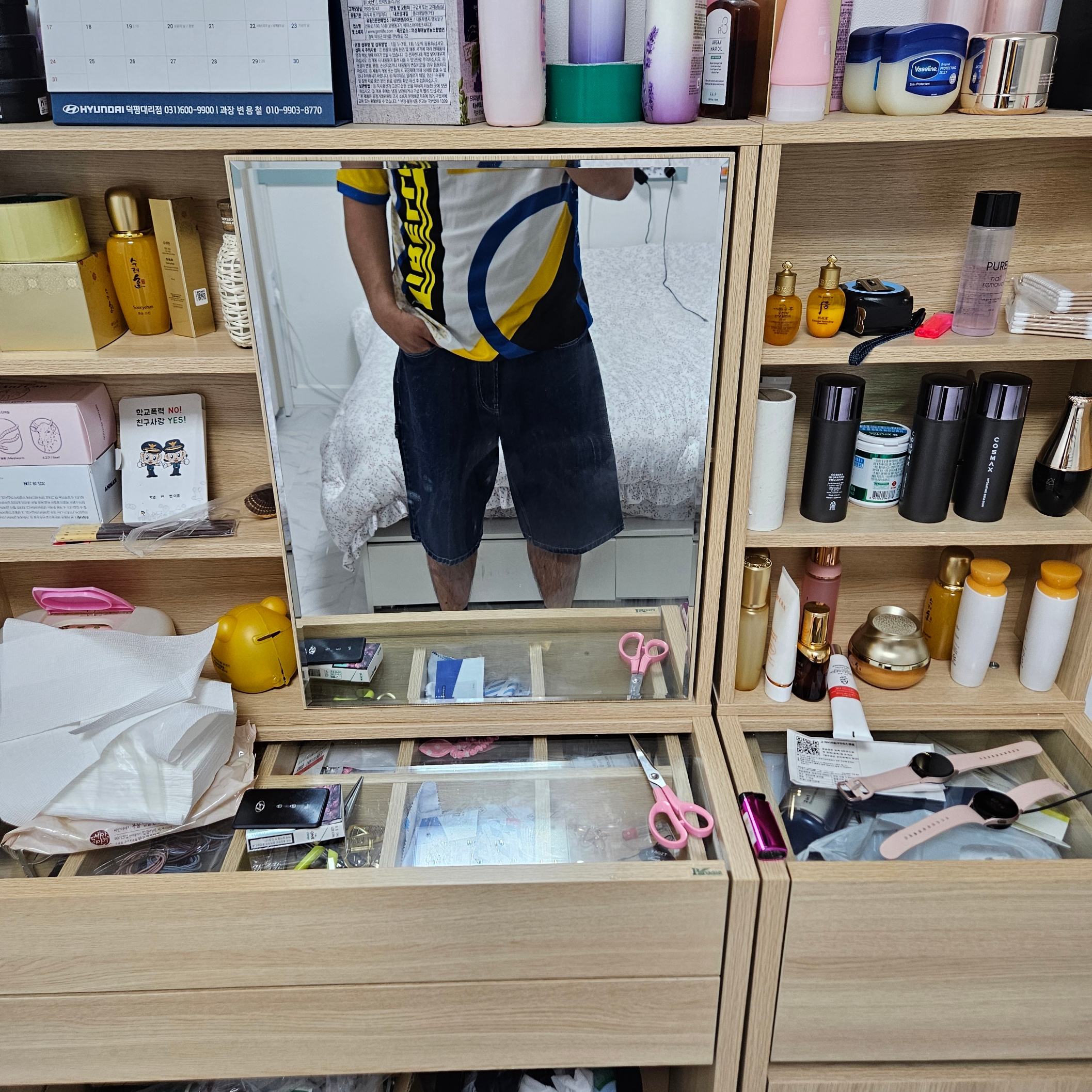 Supreme x Nike Denim Short Indigo - 24SS 착용 스타일 - 2