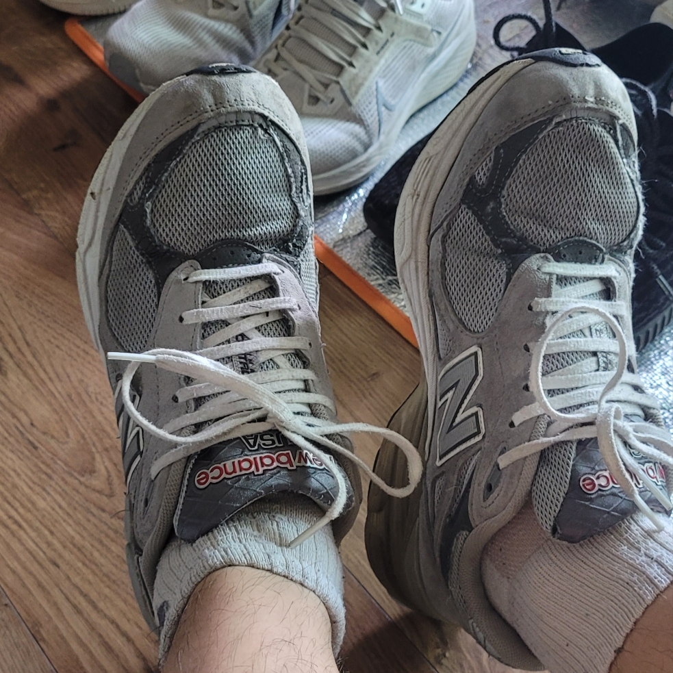 New Balance 990v3 Made in USA Grey - D Standard 착용 스타일 - 1