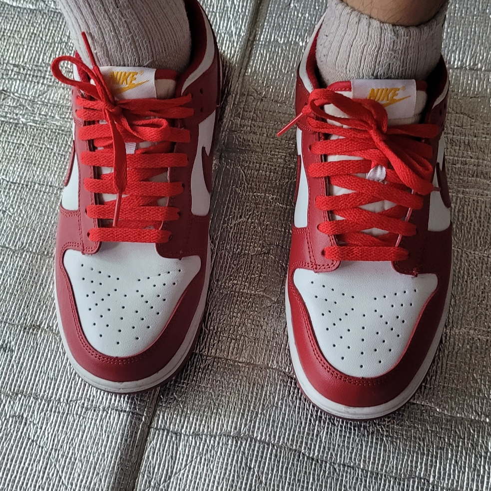 Nike Dunk Low Retro Gym Red 착용 스타일 - 2