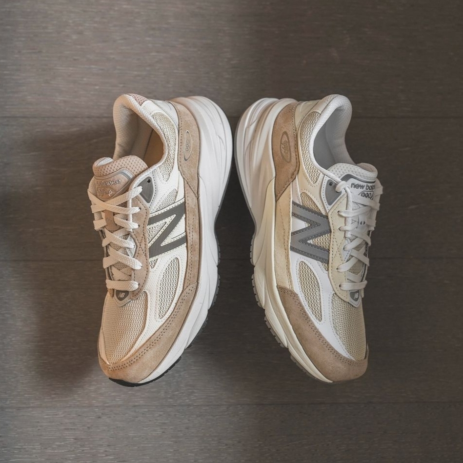 New Balance x Aime Leon Dore 990v6 Made in USA Tan 착용 스타일 - 1